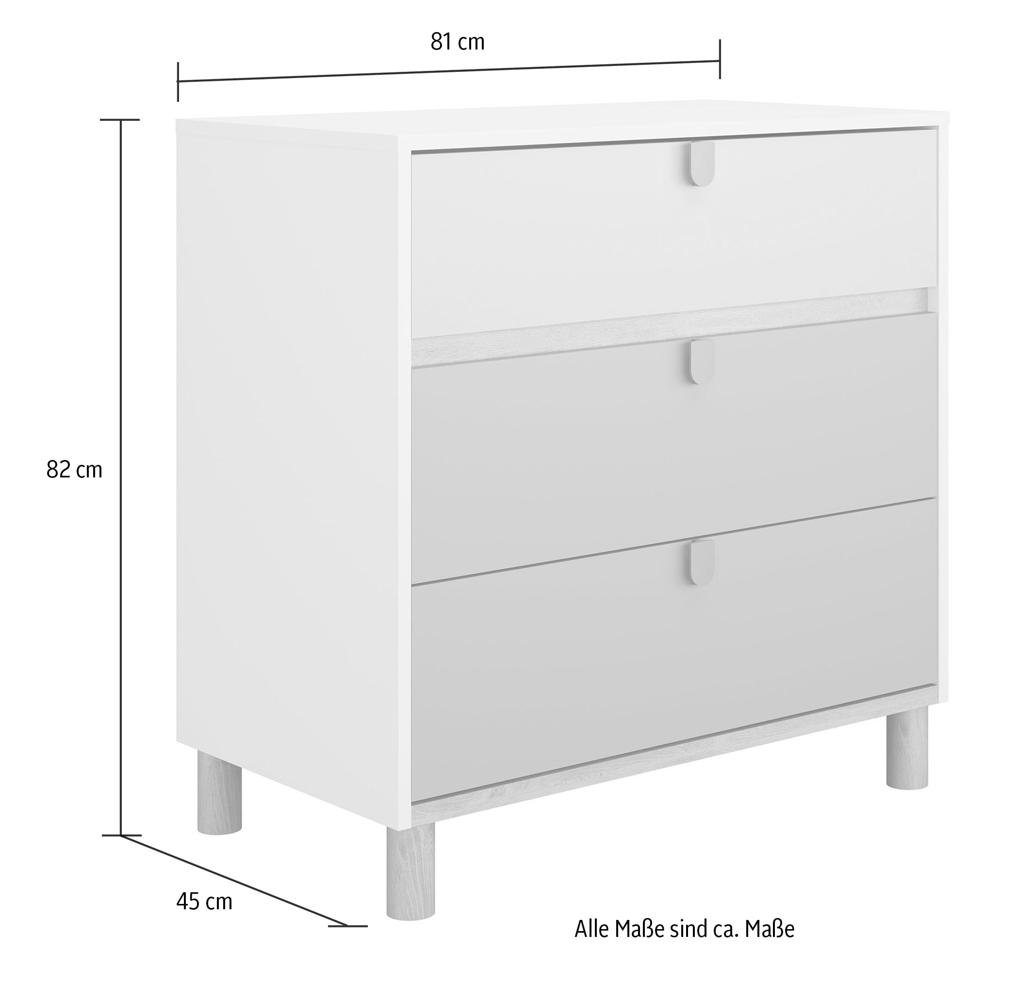 Gami Kommode »Kommode 3 Schubladen«, Mit seiner Mischung aus sanften Farben