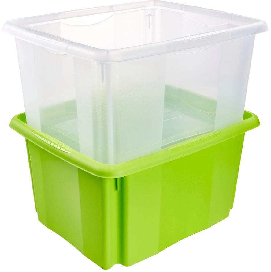 keeeper Organizer »emil«, (Set, 2 St., 2), Aufbewahrungsbox, 24 L, mit Deckel, hochwertiger Kunststoff
