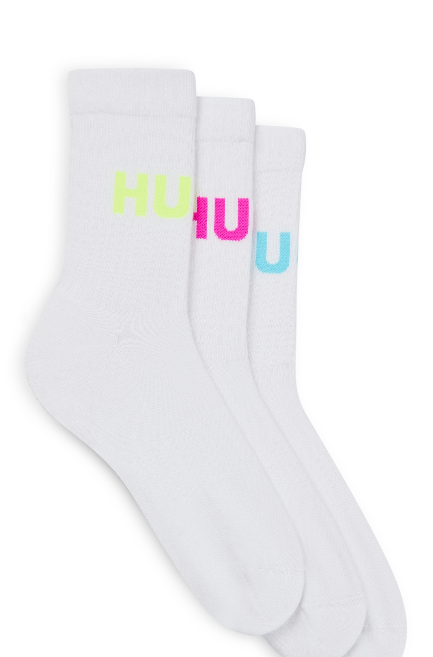 Freizeitsocken »3P QS NEON LOGO CC«, (Packung, 3 Paar, 3er), mit kontrastfarbenen HUGO...