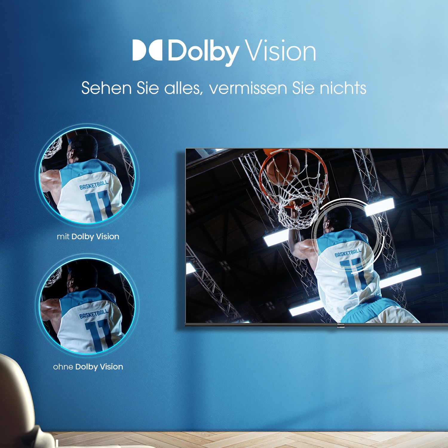 Hisense QLED-Fernseher »70E77HQ«, 4K Ultra HD, Smart-TV