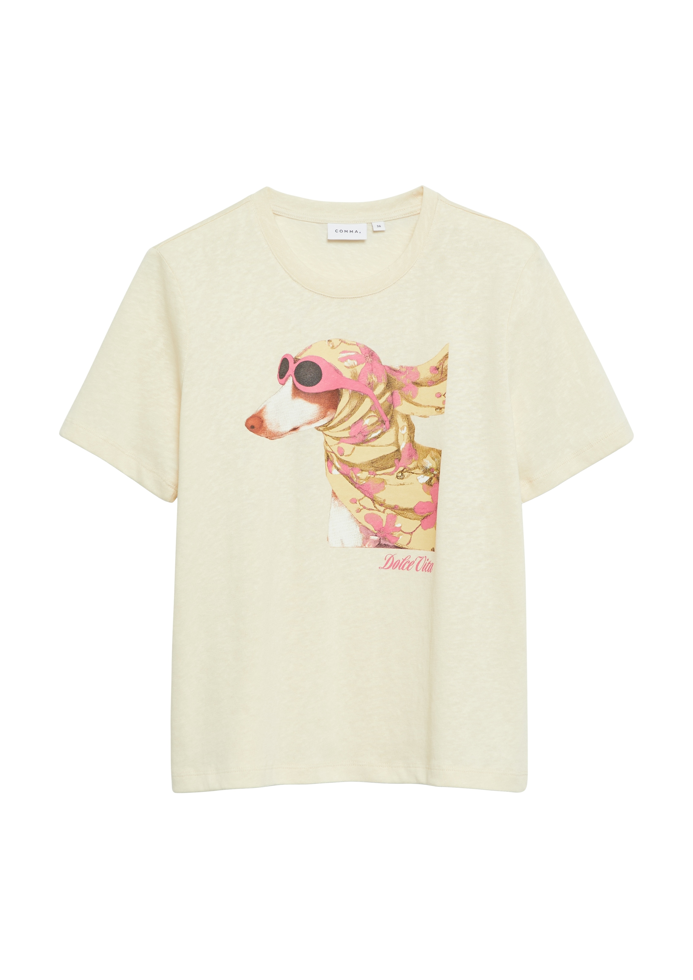 Comma Kurzarmshirt Sommershirt mit Print