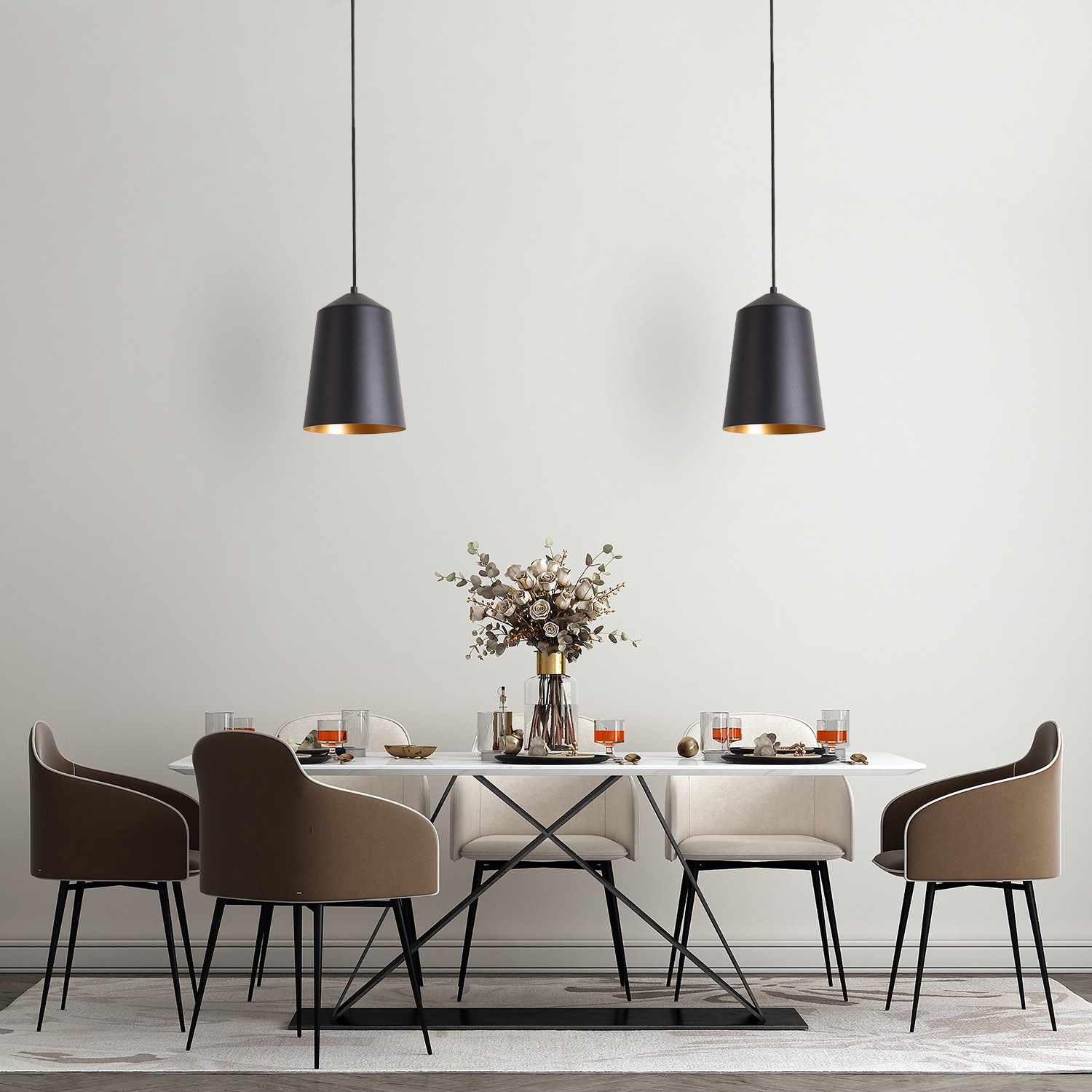 Paco Home Deckenleuchte »Jackson«, 1 flammig, Leuchtmittel E27 | ohne Leuchtmittel, Wohnzimmer Aluminium Pulverbeschichtet Industrial Design E27