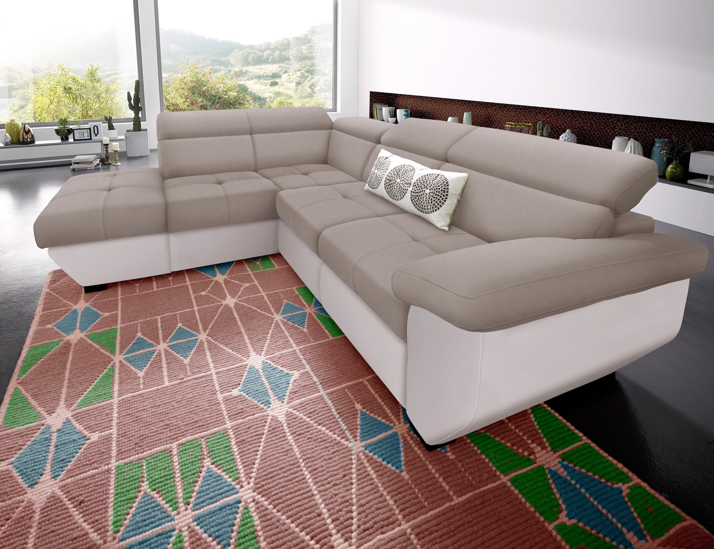 COTTA Ecksofa »Speedway L-Form« mit Kopfteilverstellung, wahlweise mit Bettfunktion & Bettkasten