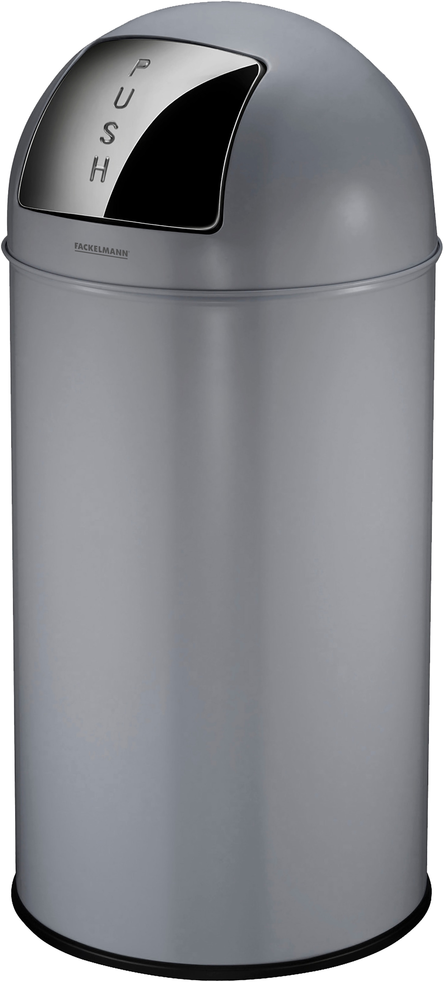 FACKELMANN Mülleimer »BERLIN, Push Abfalleimer 40L« 1 Behälter Retro-Design, großes Fassungsvolumen, lackiertes Edelstahlgehäuse