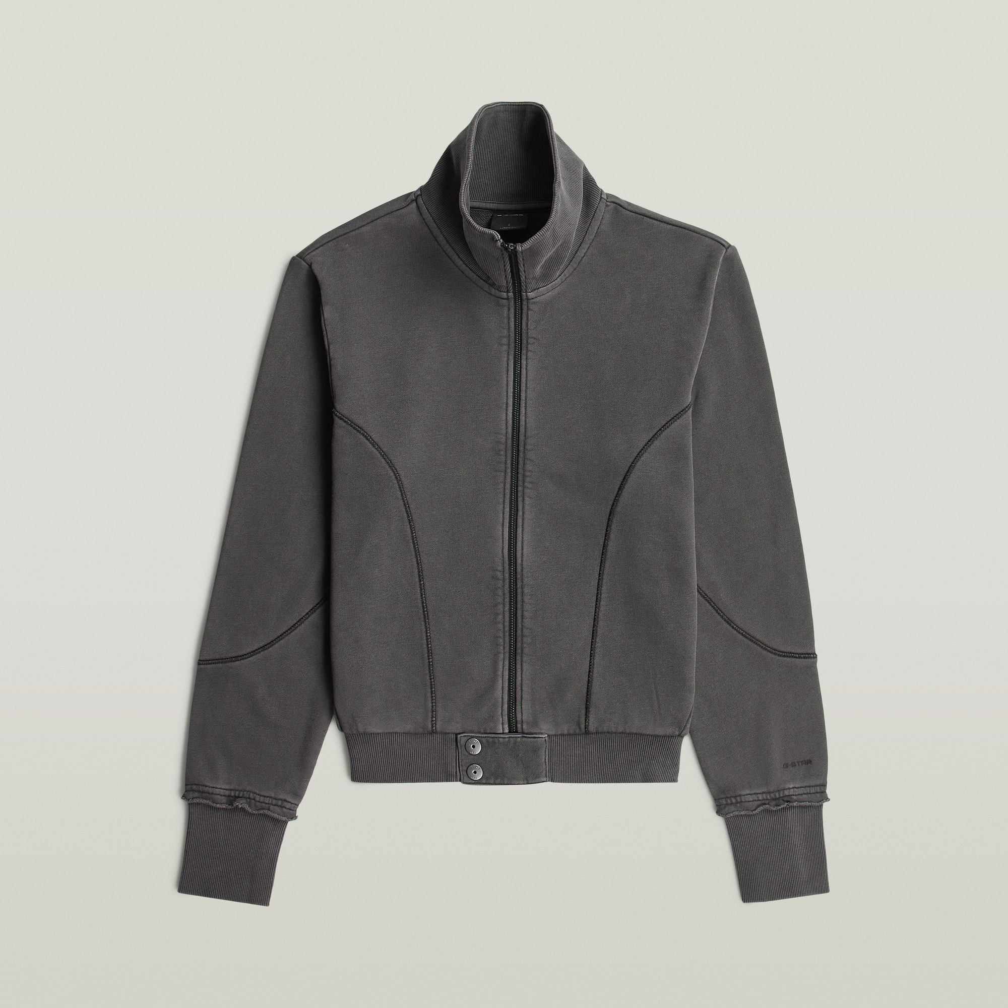 G-STAR Sweatjacke »Washed zip thru sw wmn« mit Stehkragen, Used-Optik