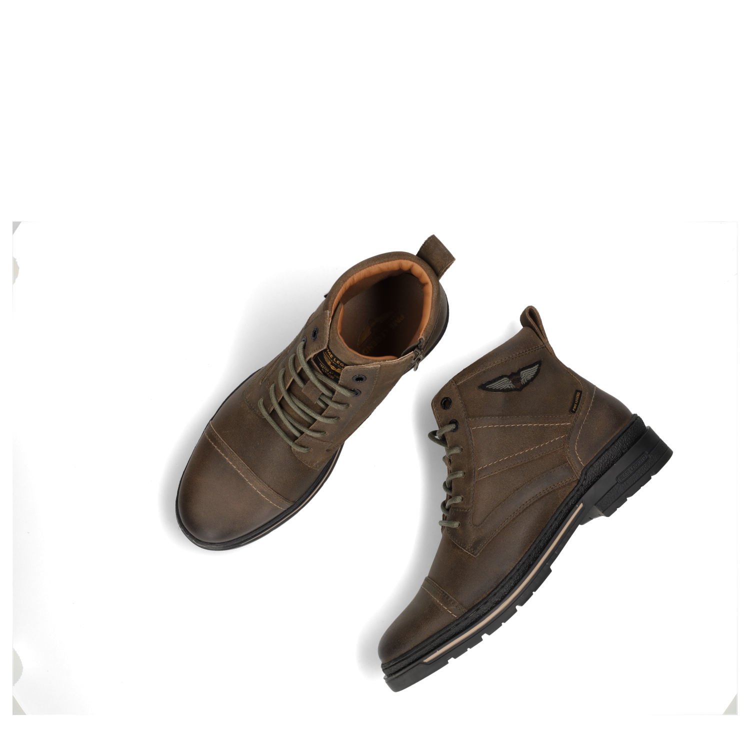 PME LEGEND Schnürstiefelette »TARMAC«  Schnürboots, Workerboots mit Anziehlasche und Reißverschluss