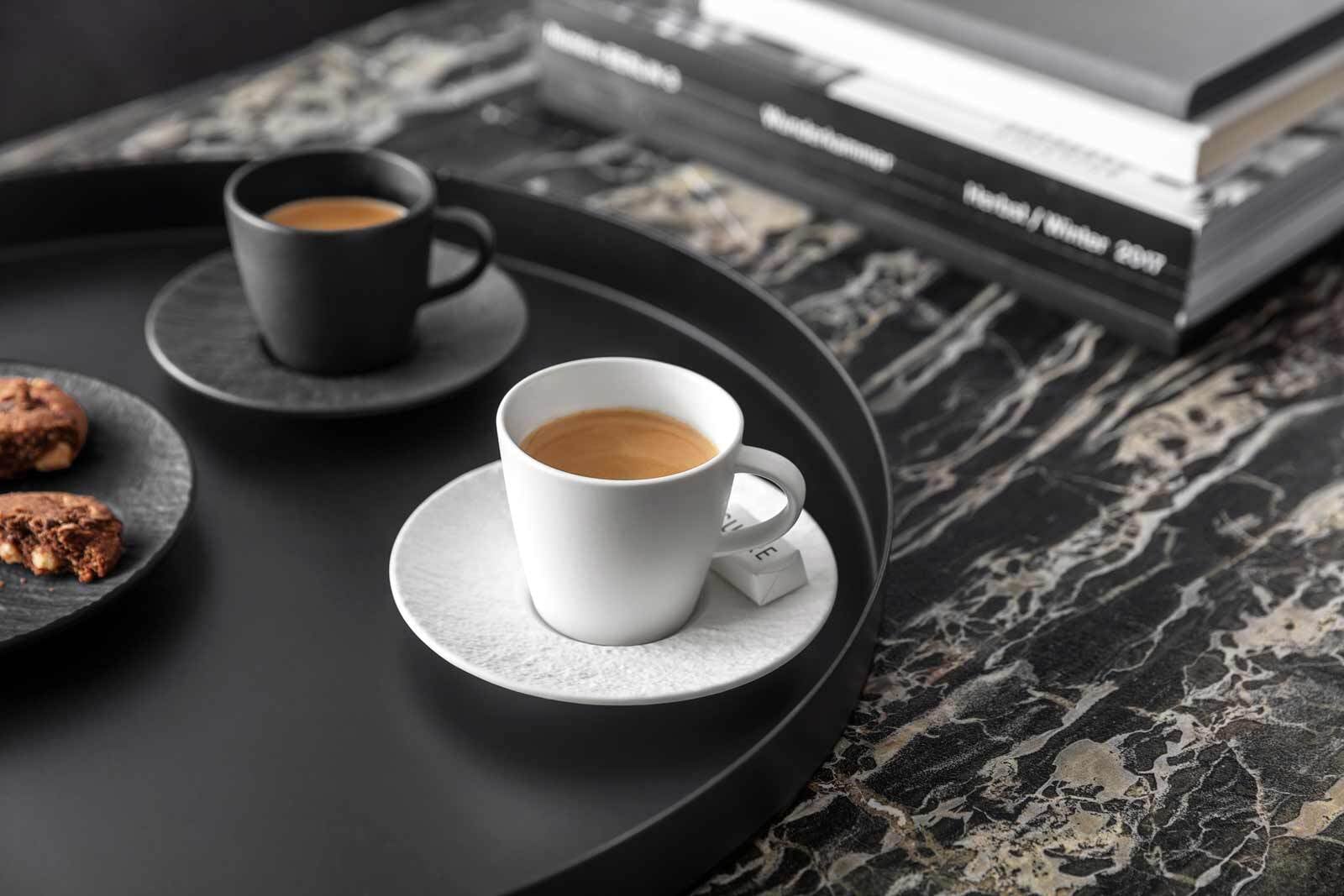 Villeroy & Boch Tasse »Espressotasse mit Untertasse Manufacture Rock 60 ml / ø 12,1 cm schwarz«
