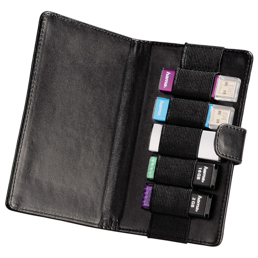 Hama Fototasche »USB-Stick Case "Vegas" für 5 USB-Sticks, Schwarz«