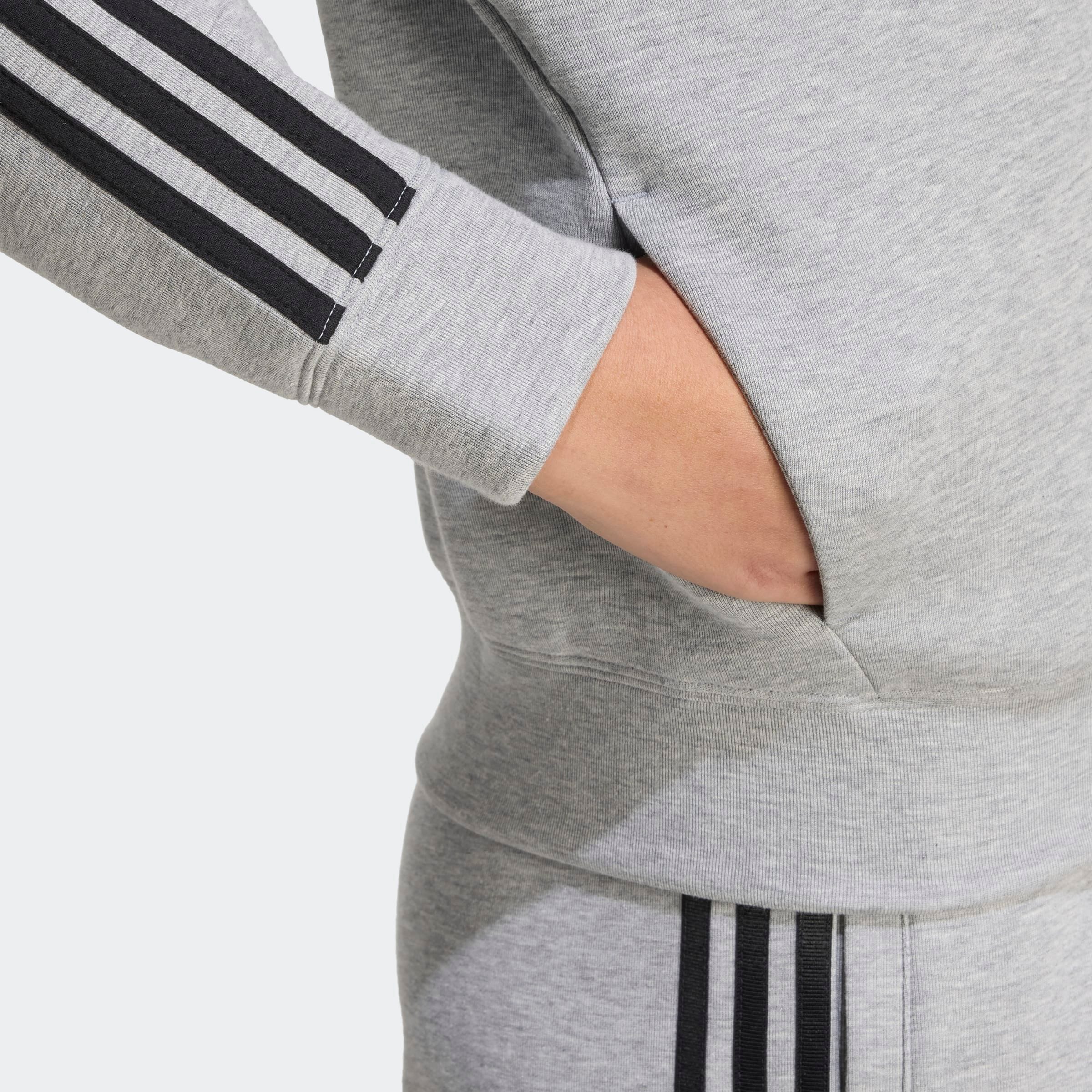 adidas Originals Sweatjacke »ADICOLOR 3-STREIFEN SPACER MIT DURCHGEHENDEM REISSVERSCHLUSS« mit Kapuze, aus Baumwolle und Polyester, für Alltag