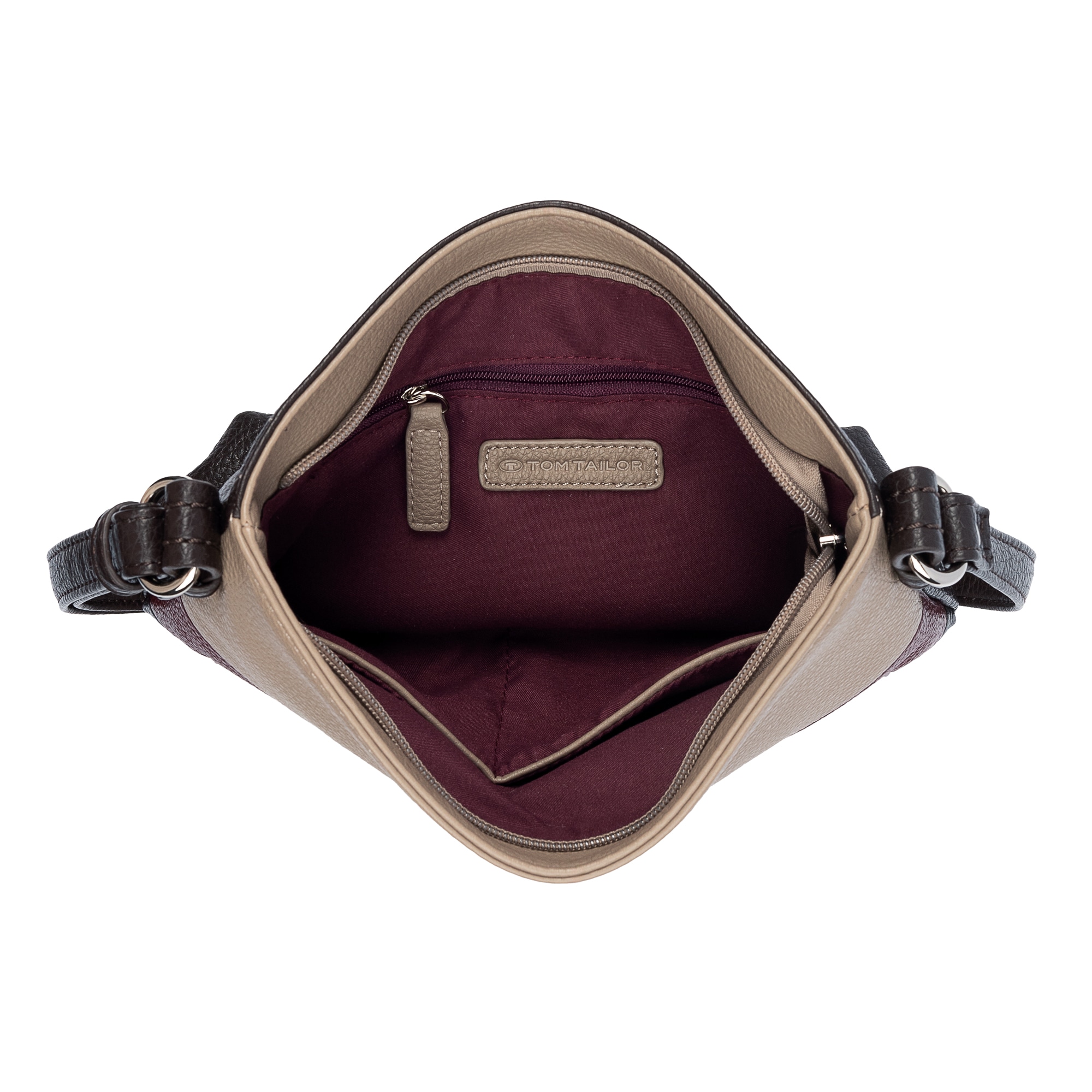 TOM TAILOR Umhängetasche »Ellen« Damen Schultertasche, mit hochglänzendem Reißverschluss-Eyecatcher