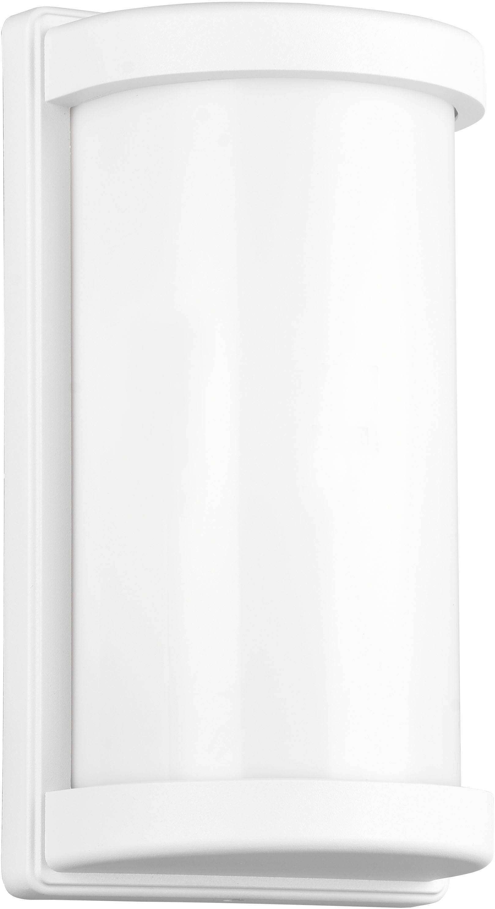 REALITY Leuchten Außen-Wandleuchte »PUELO, Outdoor Wandlampe Hauswand Fassade Garten, exkl 1x E27 max 10W« E27 1 Stk. warmweiß - kaltweiß halbrunde Aussen Wandlampe aus Aluminium, IP44, Höhe 26cm Breite 14 cm