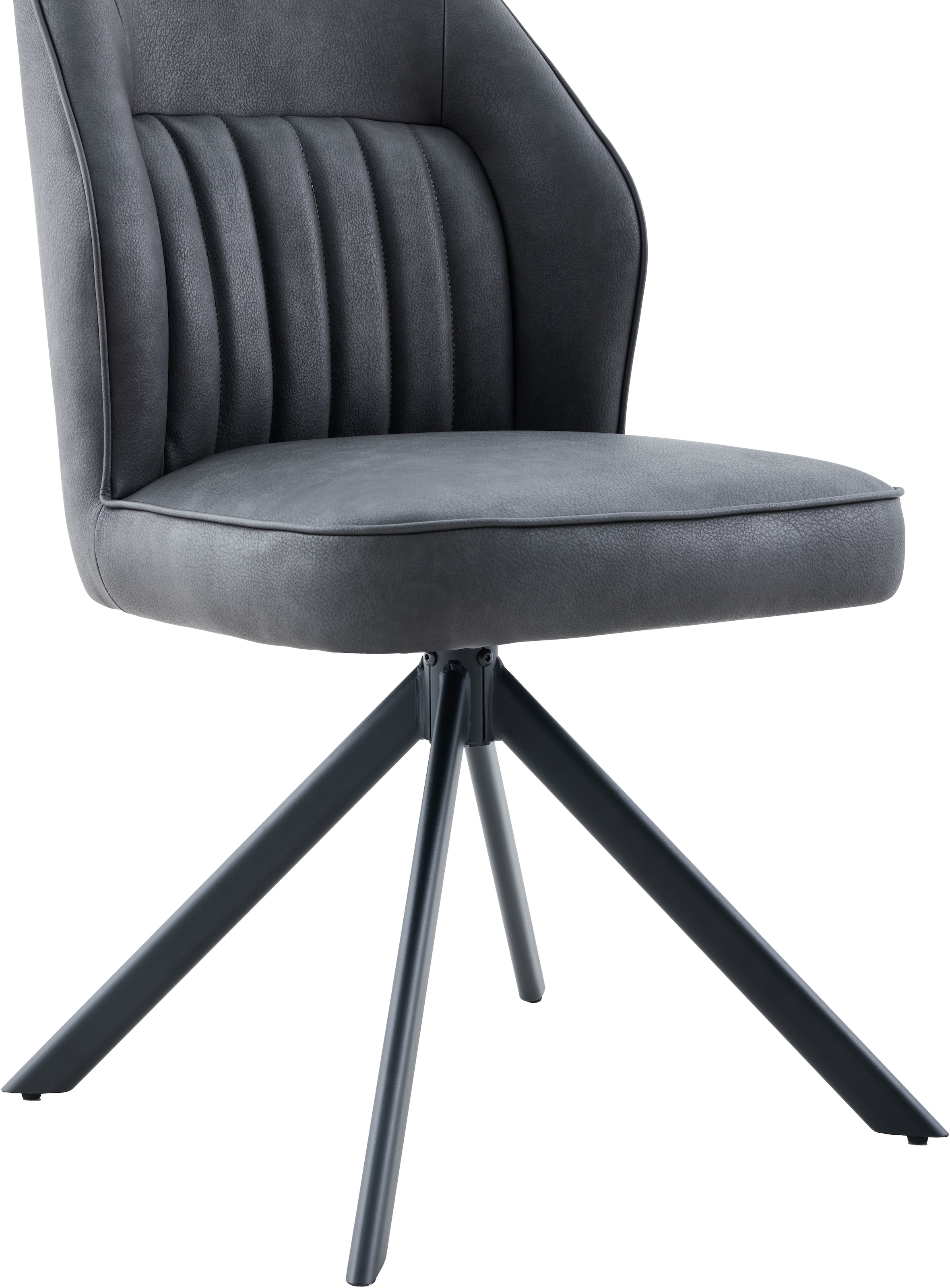 HELA 4-Fußstuhl »PRIZZI« (Set) 1 Stk.4-Fuß, 360° drehbar, Gestell oval, gepolstert, Lederoptik