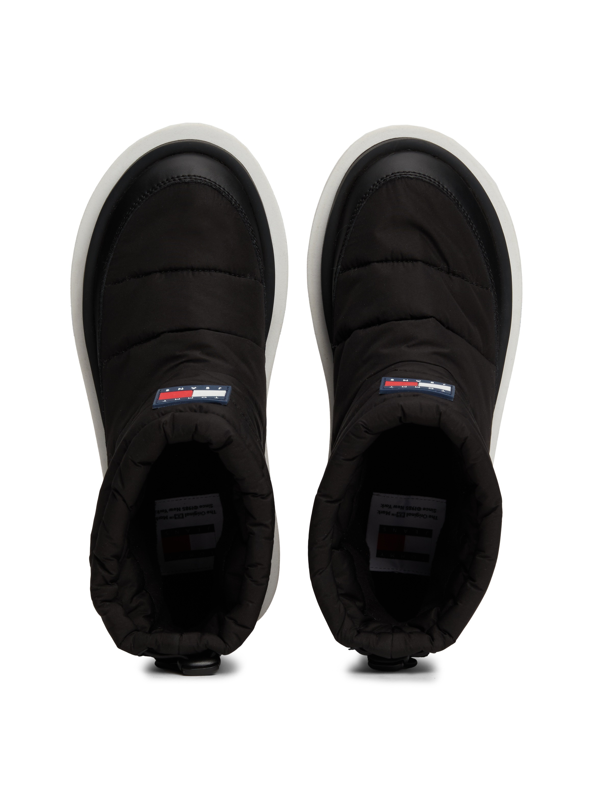 Tommy Jeans Winterboots »TJW PADDED FLAT BOOT WL«, Plateau, Snowboots, Kurzstiefel mit Schnellverschluss am Schaftrand