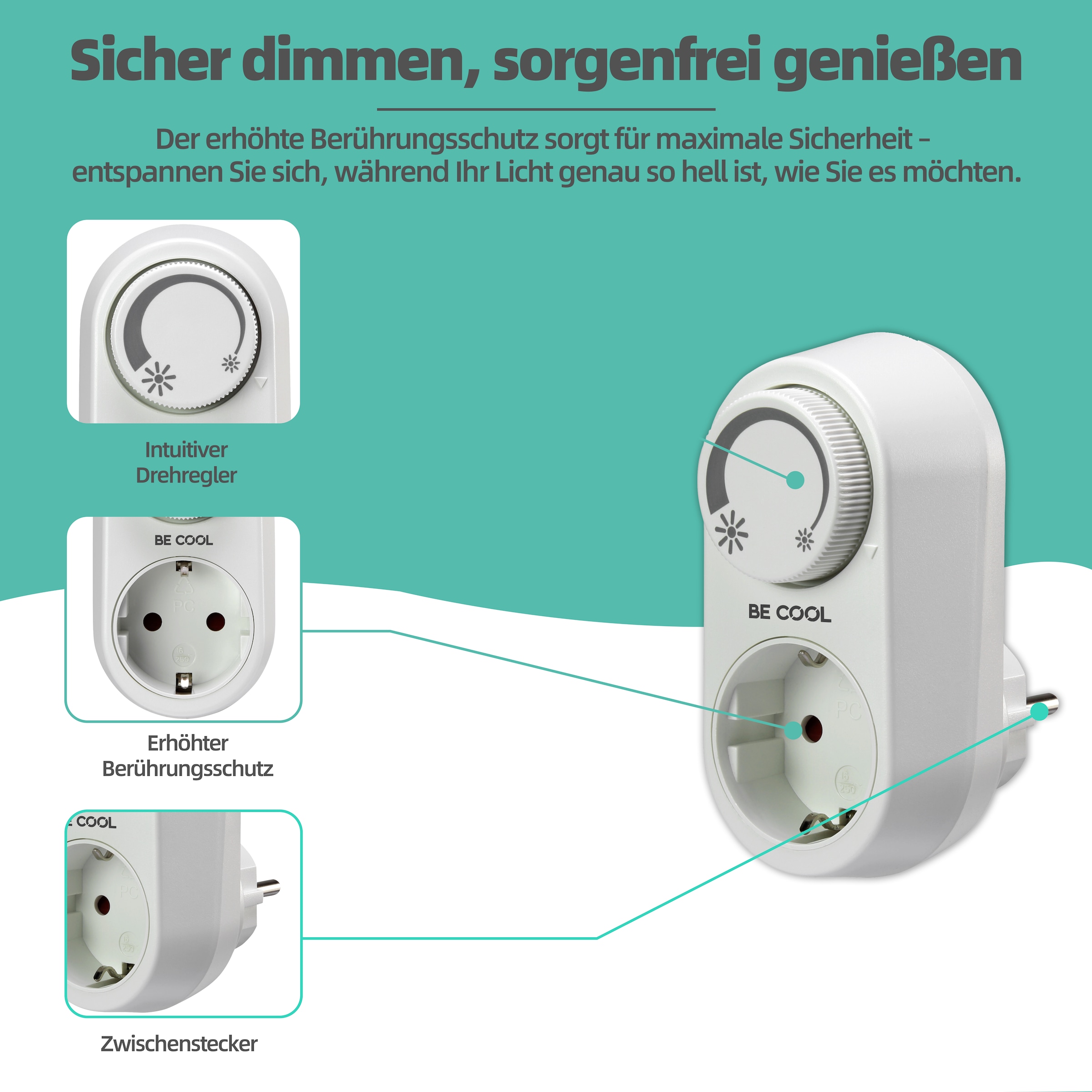 be cool Stromadapter »Dimm-Adapter (Zwischenstecker)«