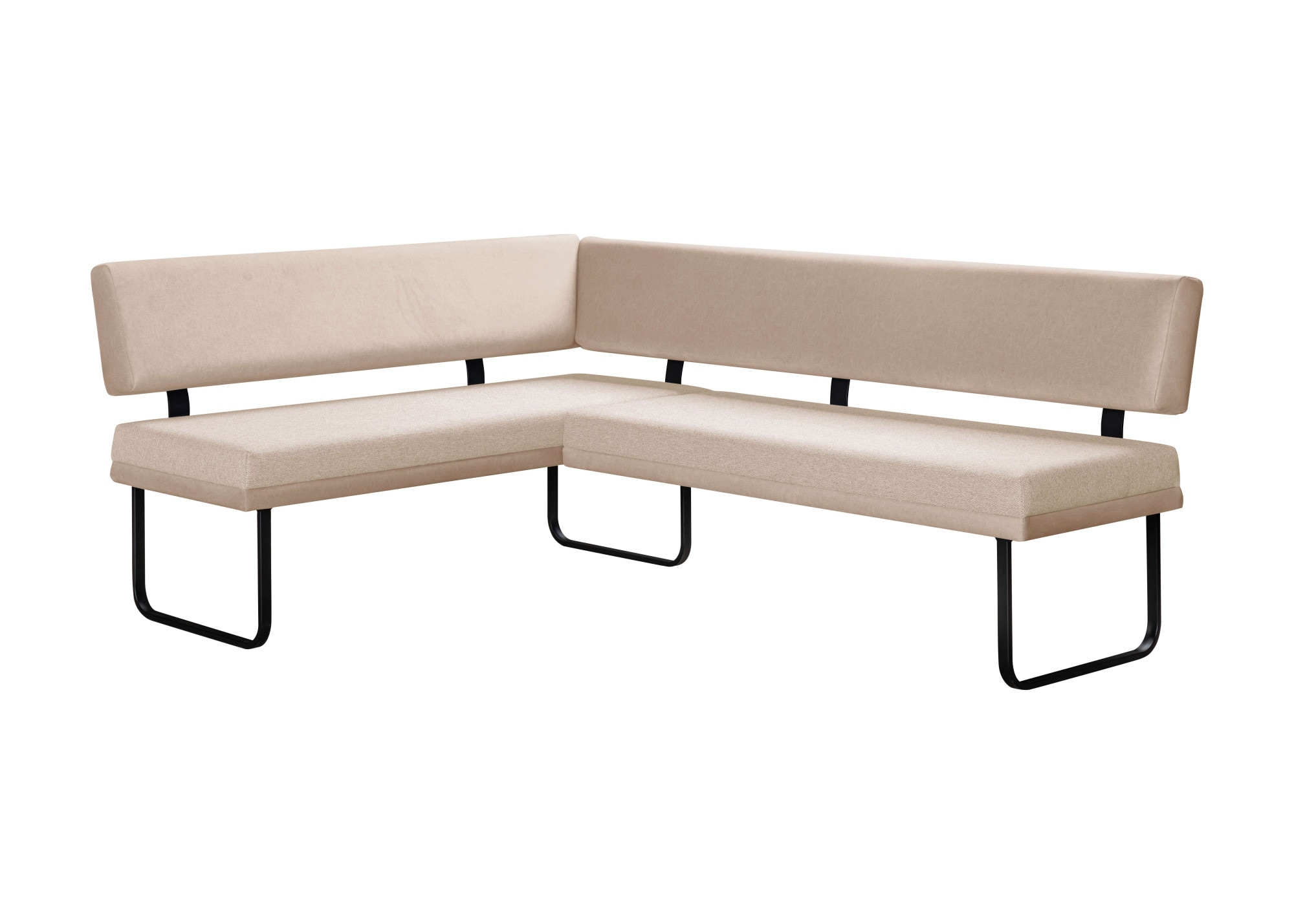 OTTO home Eckbankgruppe »Gabi Essecke, Sitzgruppe, Eckbankgruppe, Küchenbankgruppe« Set, 4tlg, 4 tlg. tlg. Gestell aus matt-schwarzem Flachmetall, stabil, 2-Stoff-Design