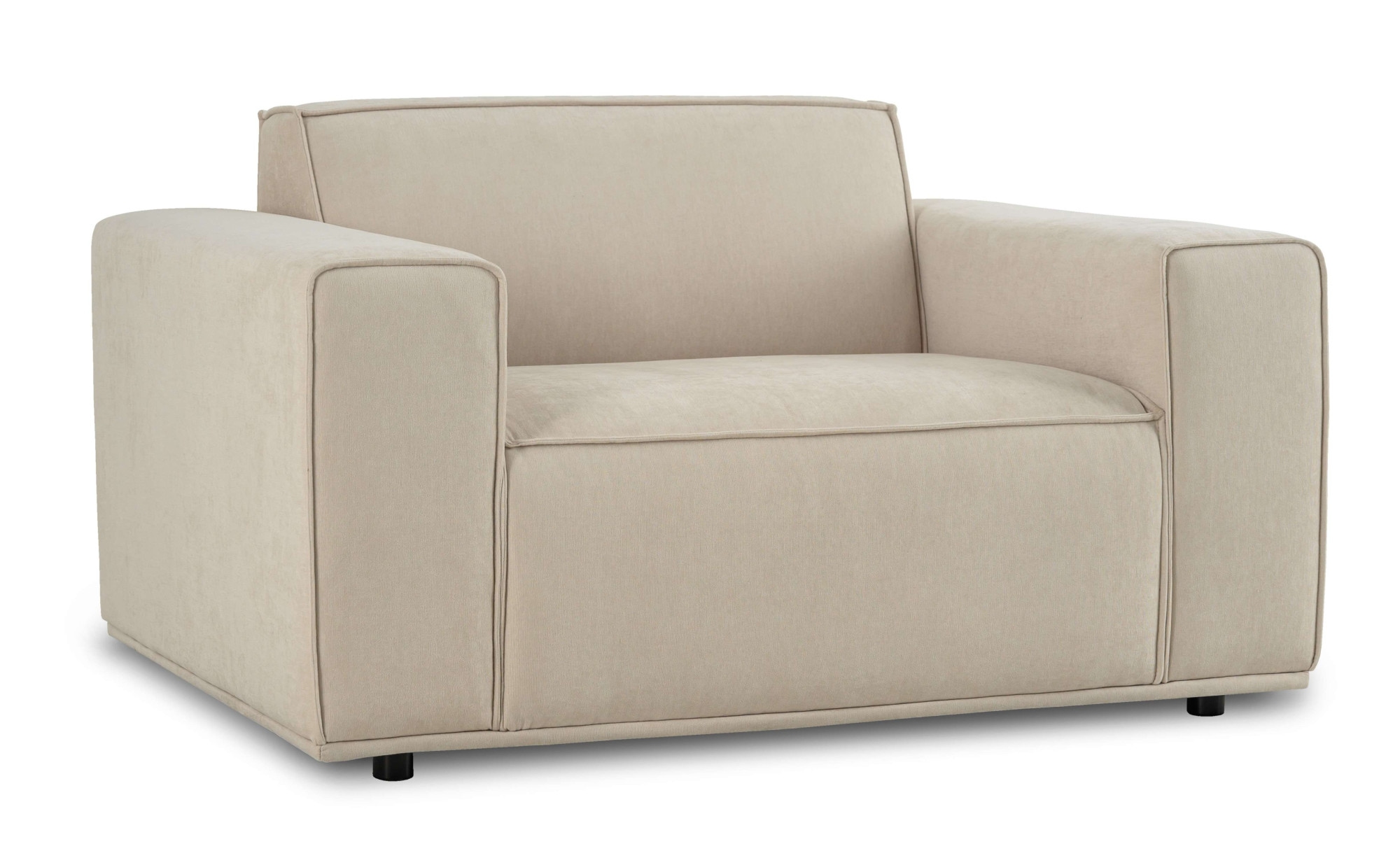 Home affaire Loveseat »Avelin, 1.5 Sitzer, 140 cm, Chenille, Struktur-Boucle«, mit Wellenunterfederung, Kedernaht, bodentief, Skandi-Design
