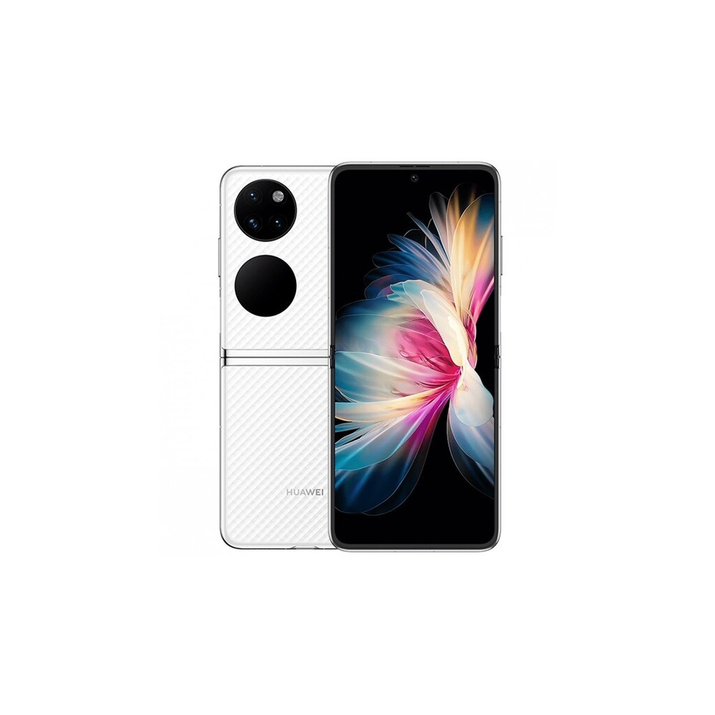 Huawei Smartphone »P50 Pocket, 256GB«, weiß, 17,53 cm/6,9 Zoll, 256 GB Speicherplatz, 40 MP Kamera