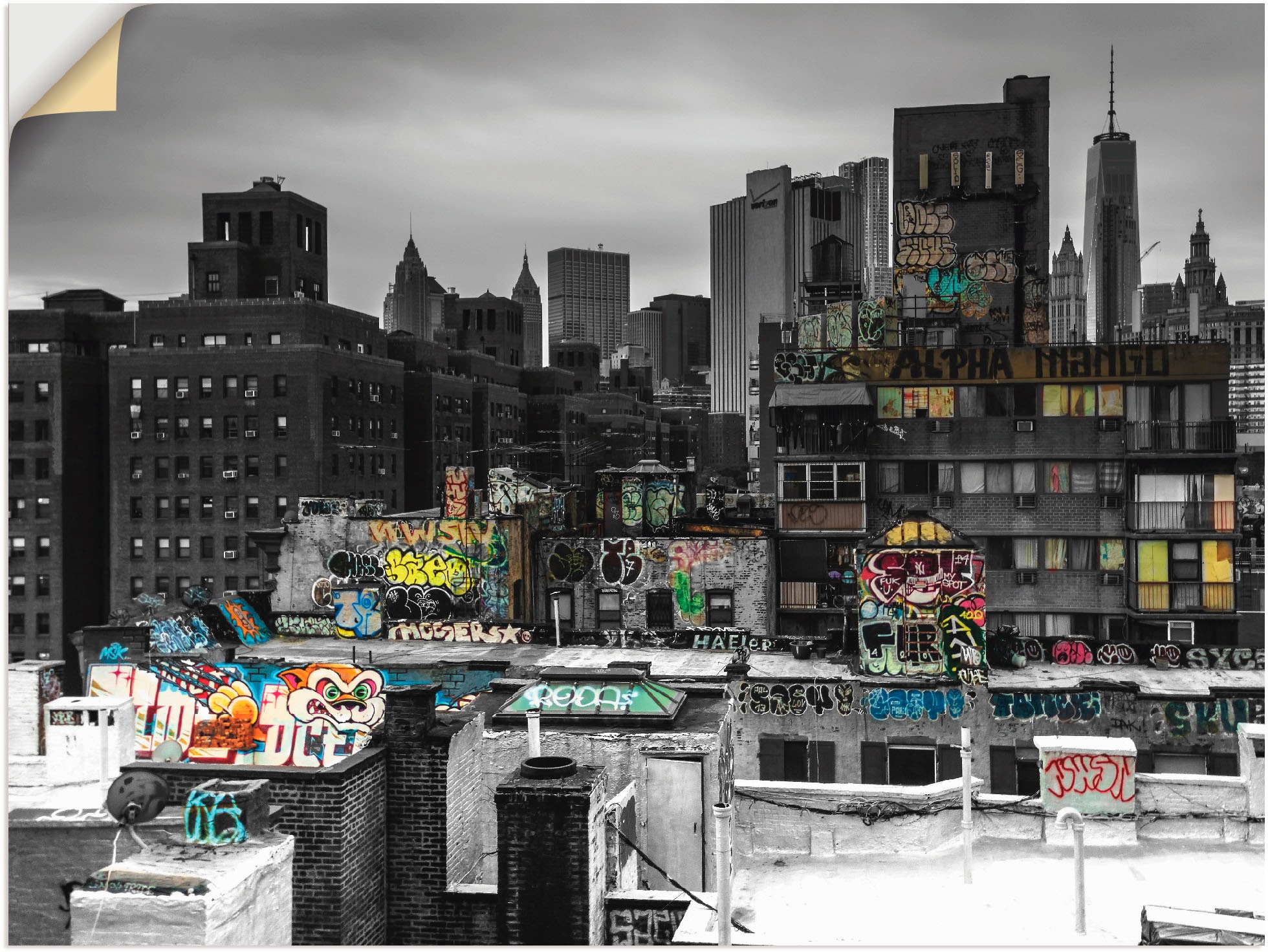 Artland Wandbild »Graffiti in New York«, Amerika, (1 St.), als Leinwandbild,  Wandaufkleber oder Poster in versch. Größen bequem bestellen