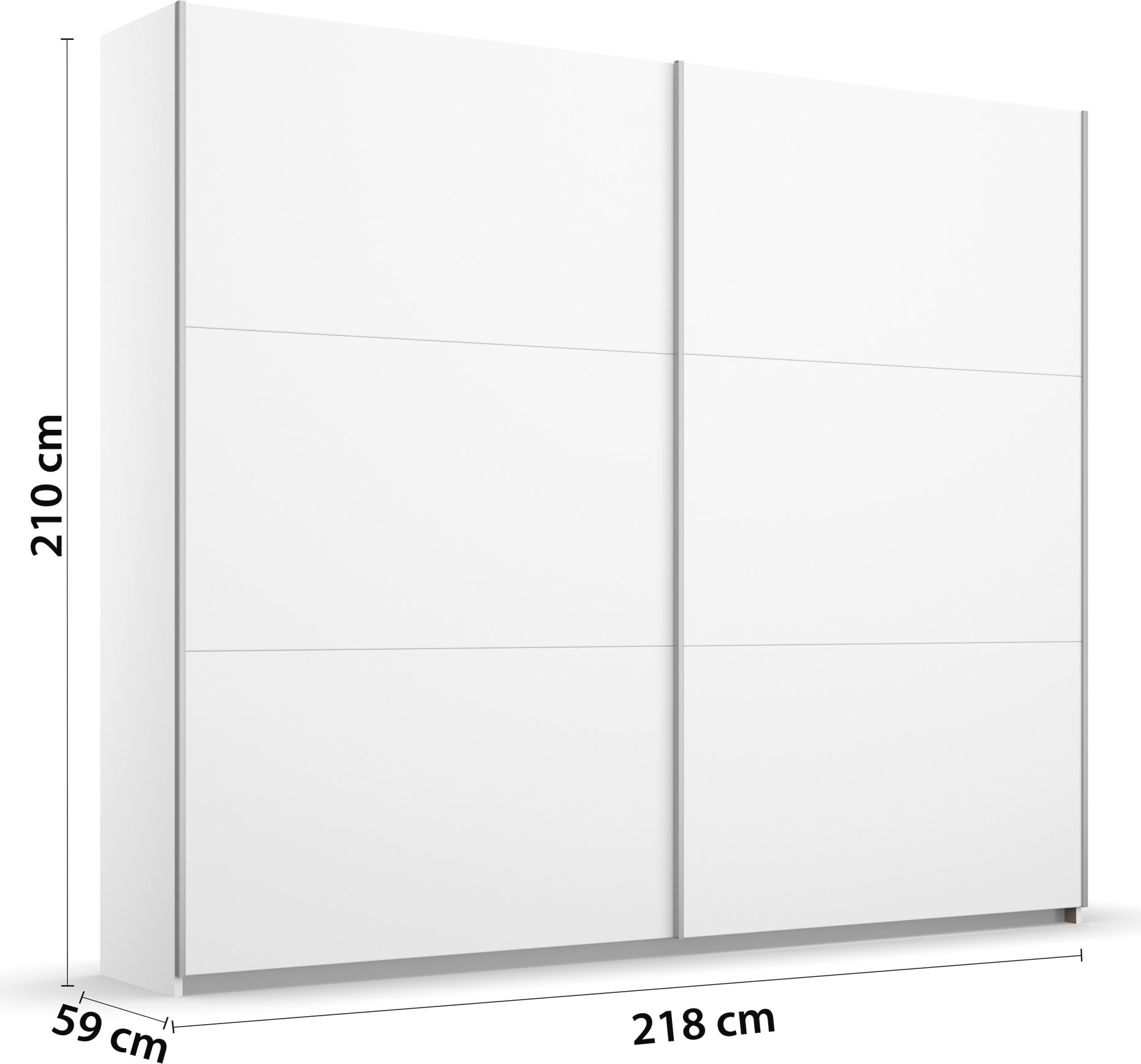 rauch Schwebetürenschrank »AURELIO Kleiderschrank Garderobe TOPSELLER OTTO´s CHOICE« 3 verschiedene Ausstattungsvarianten Griffe aus Metall MADE IN GERMANY