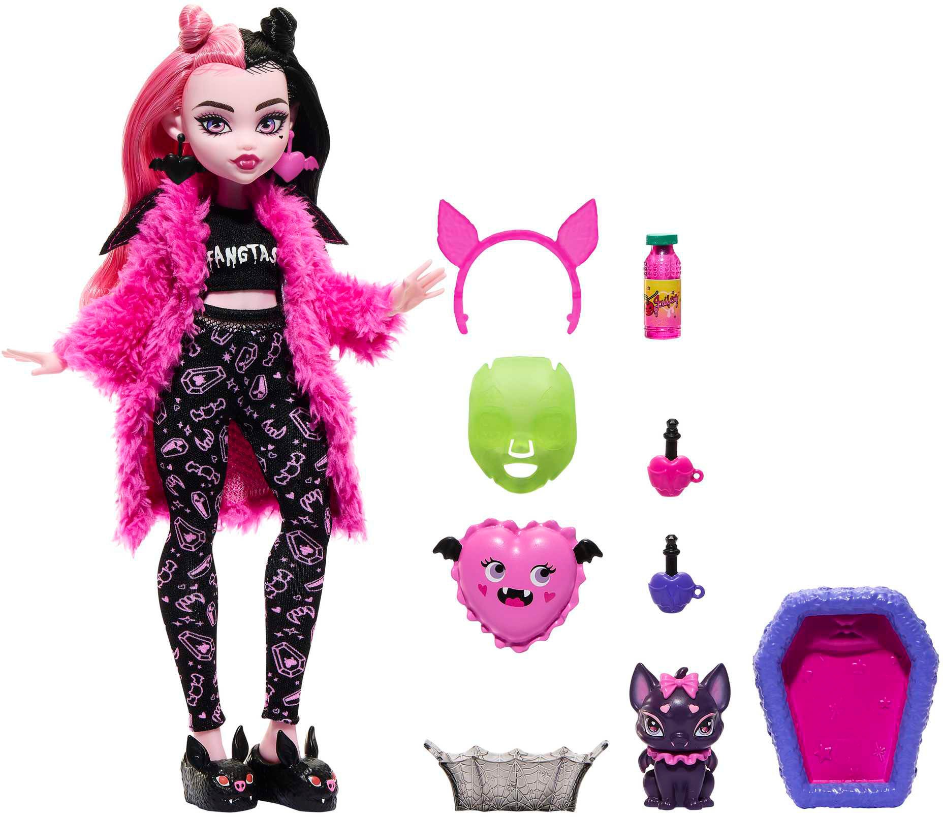 Anziehpuppe »Monster High, Creepover Draculaura - Schaurig schöne Pyjamaparty«