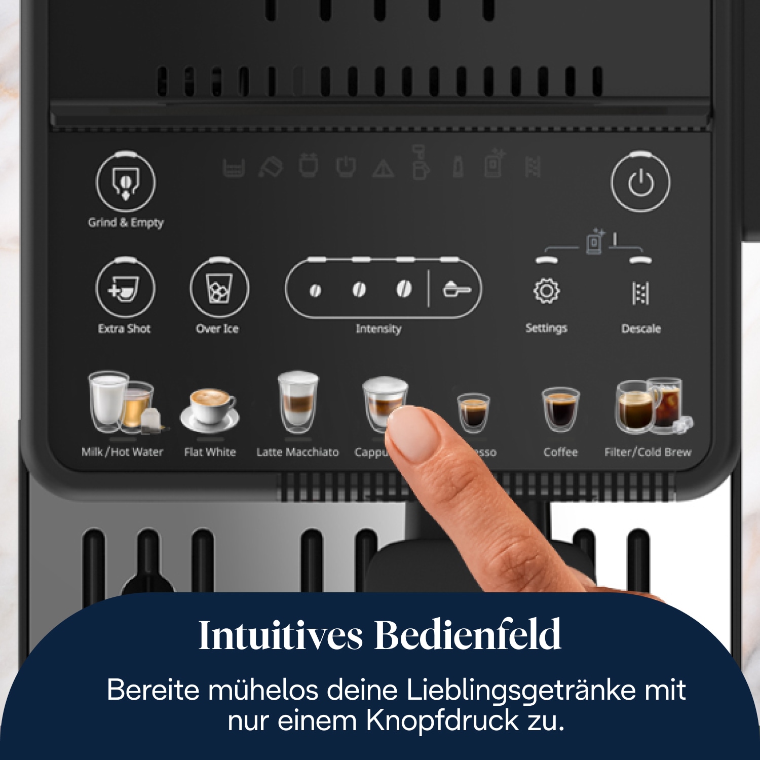 De'Longhi Kaffeevollautomat »Rivelia Start EXAM420.55.BXL - 10 Rezepte, Cold Brew & 2 Bohnenbehälter« Schwarz, Extra-Shot-Funktion, innovatives Bean-Switch System