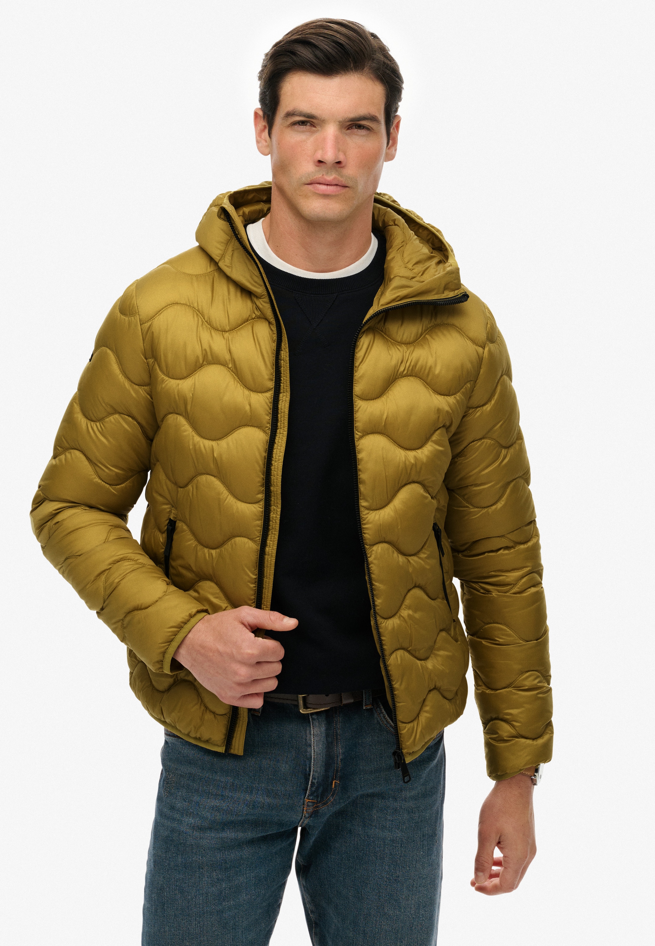 Superdry Steppjacke »HOODED QUILTED WAVE PADDED JKT« mit Kapuze