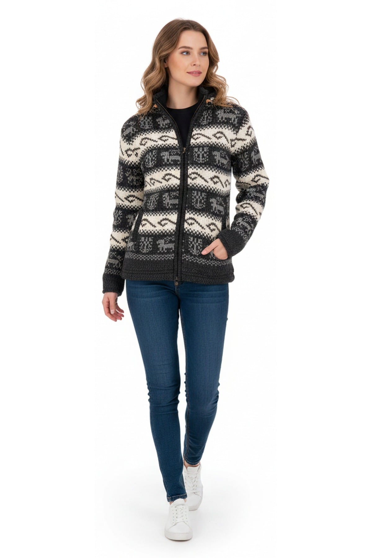 DEPROC Active Kapuzenfleecejacke »ANNAPURNA II« mit Kapuze mit Kapuze und weichem Fleece gefüttert