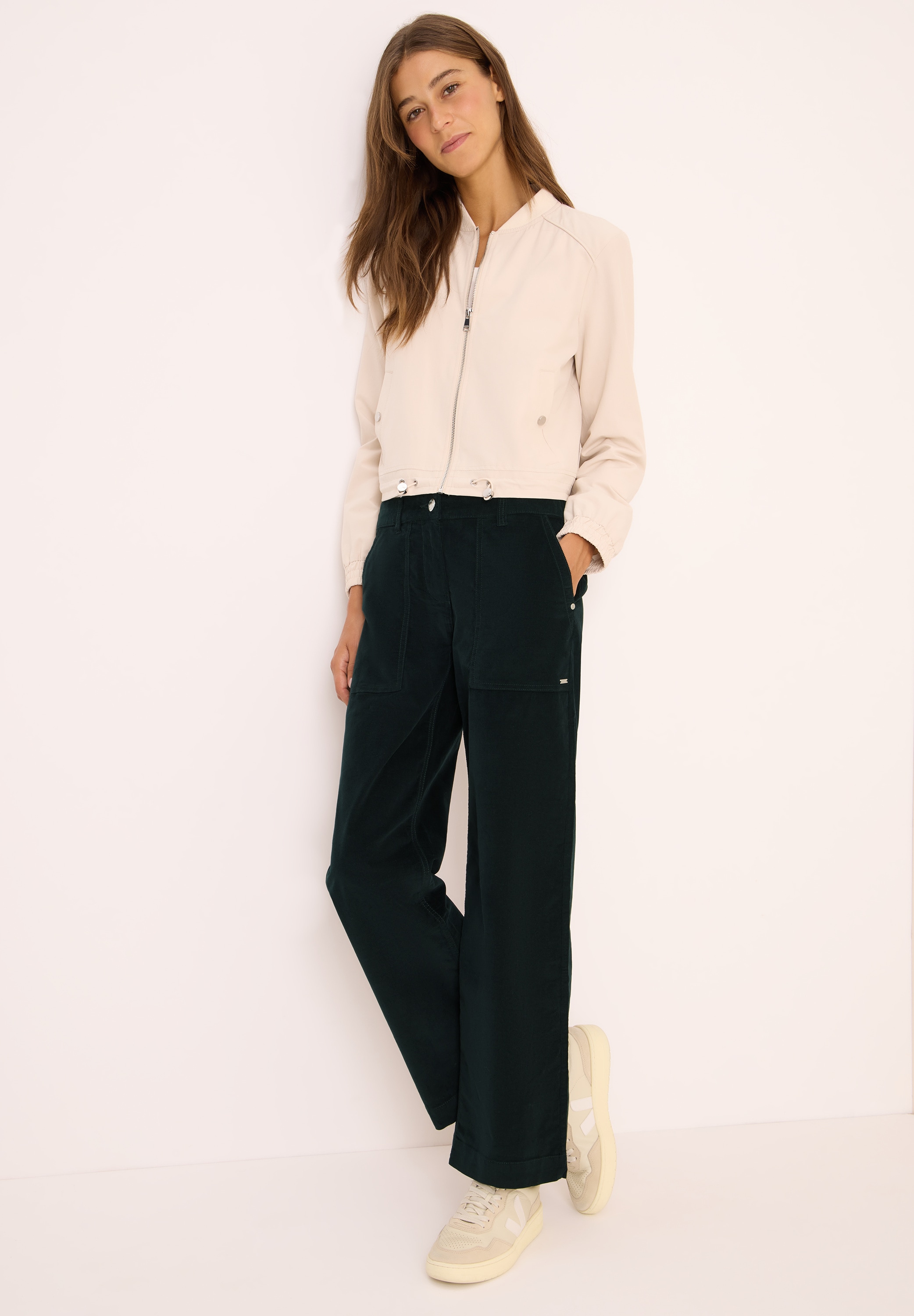 Cecil Cordhose »Style Neele«, Wide Leg, High Waist