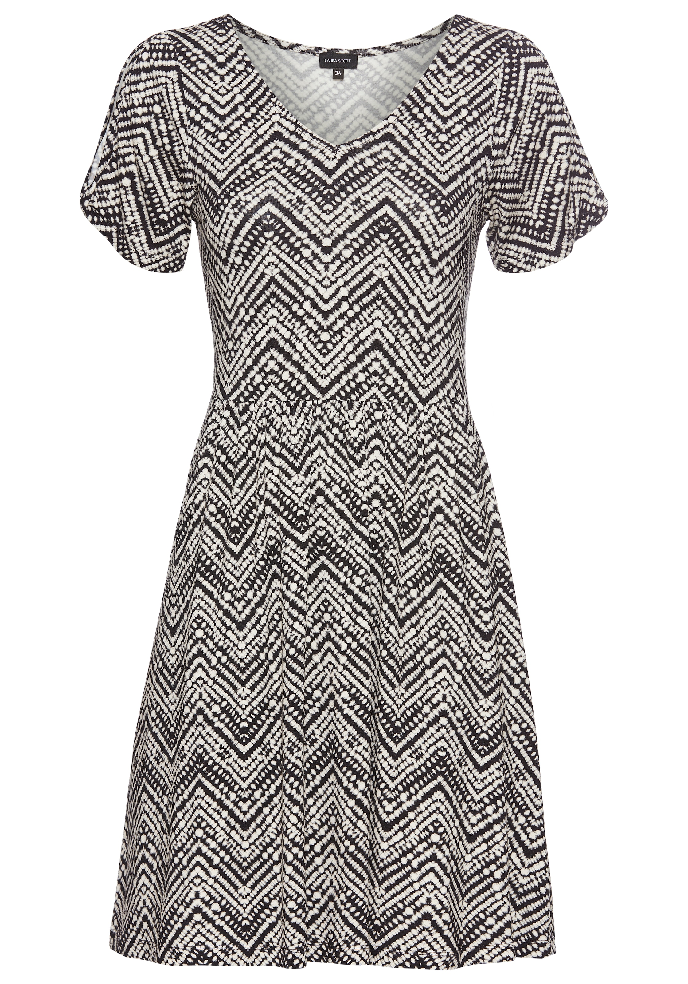 Laura Scott Sommerkleid, mit geschlitzten Flügelärmeln & elastischem Bund - NEUE KOLLEKTION