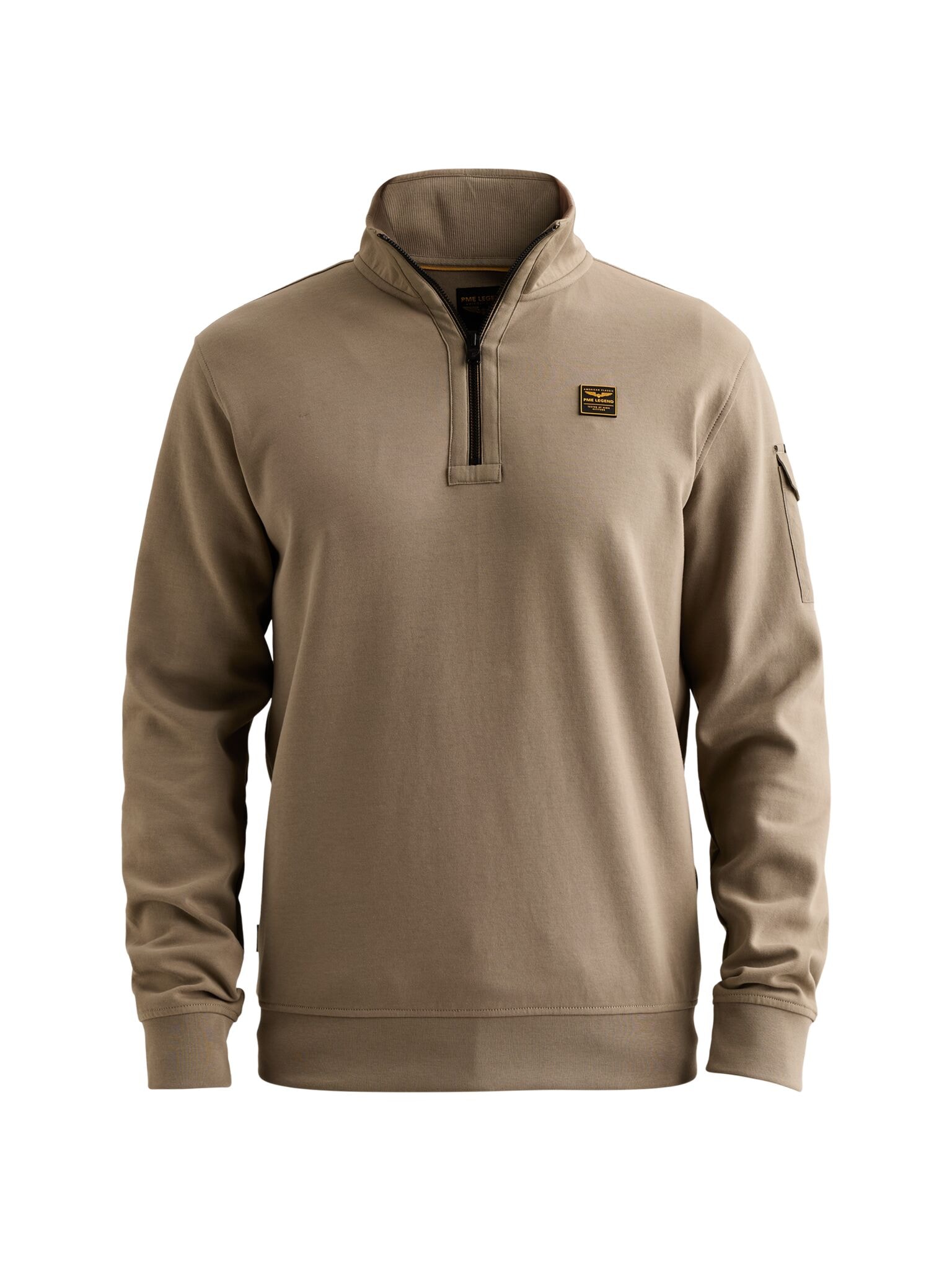 PME LEGEND Sweatshirt , mit Troyer Kragen und Ärmeltasche
