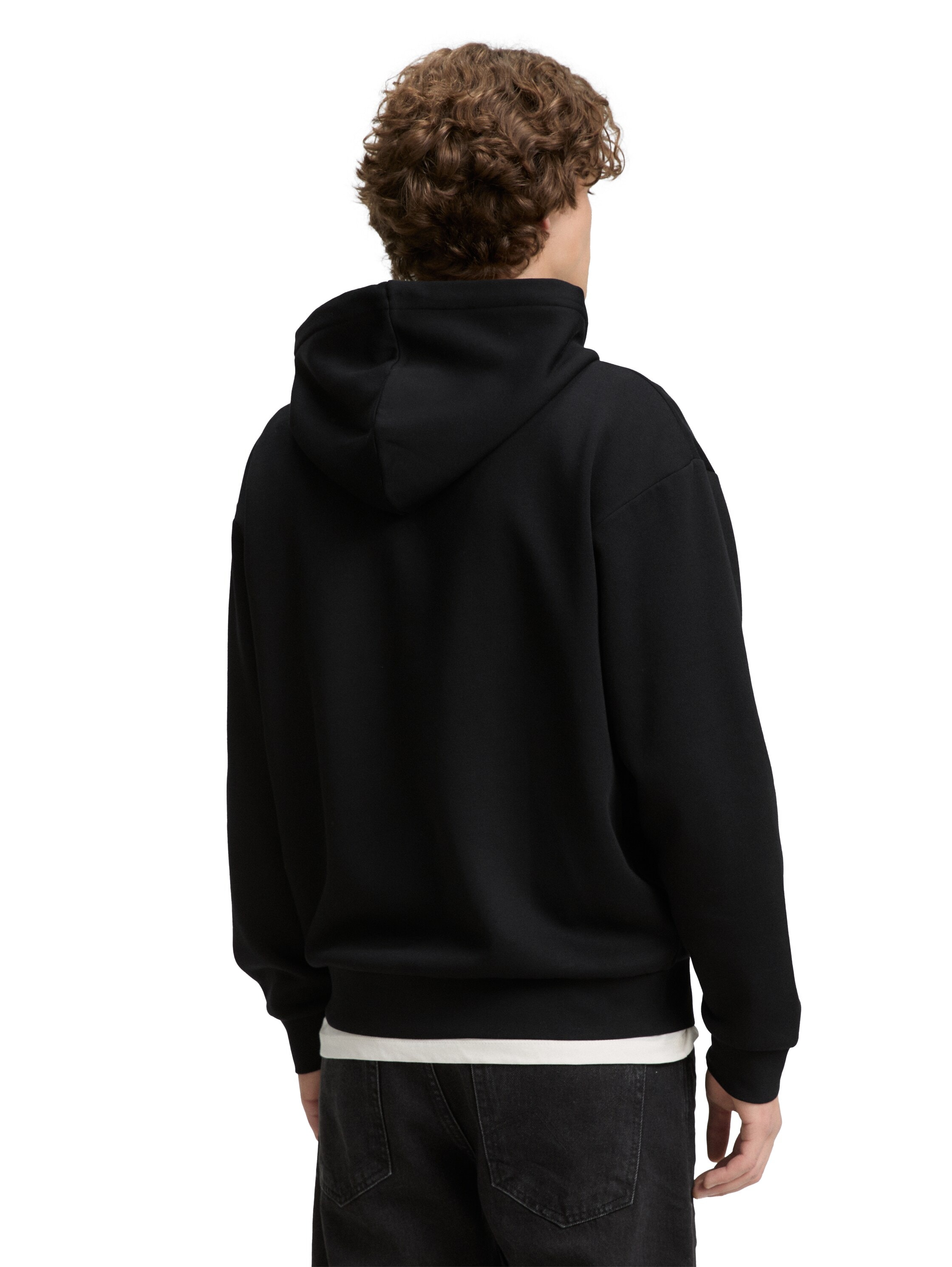 TOM TAILOR Denim Sweatjacke mit Logostickerei