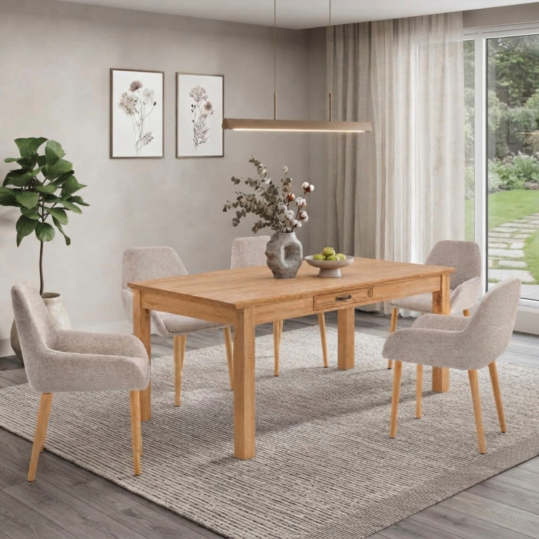 OTTO home Esstisch »Selma« mit Schublade, aus massivem Kiefernholz, Breite 140 oder 180 cm