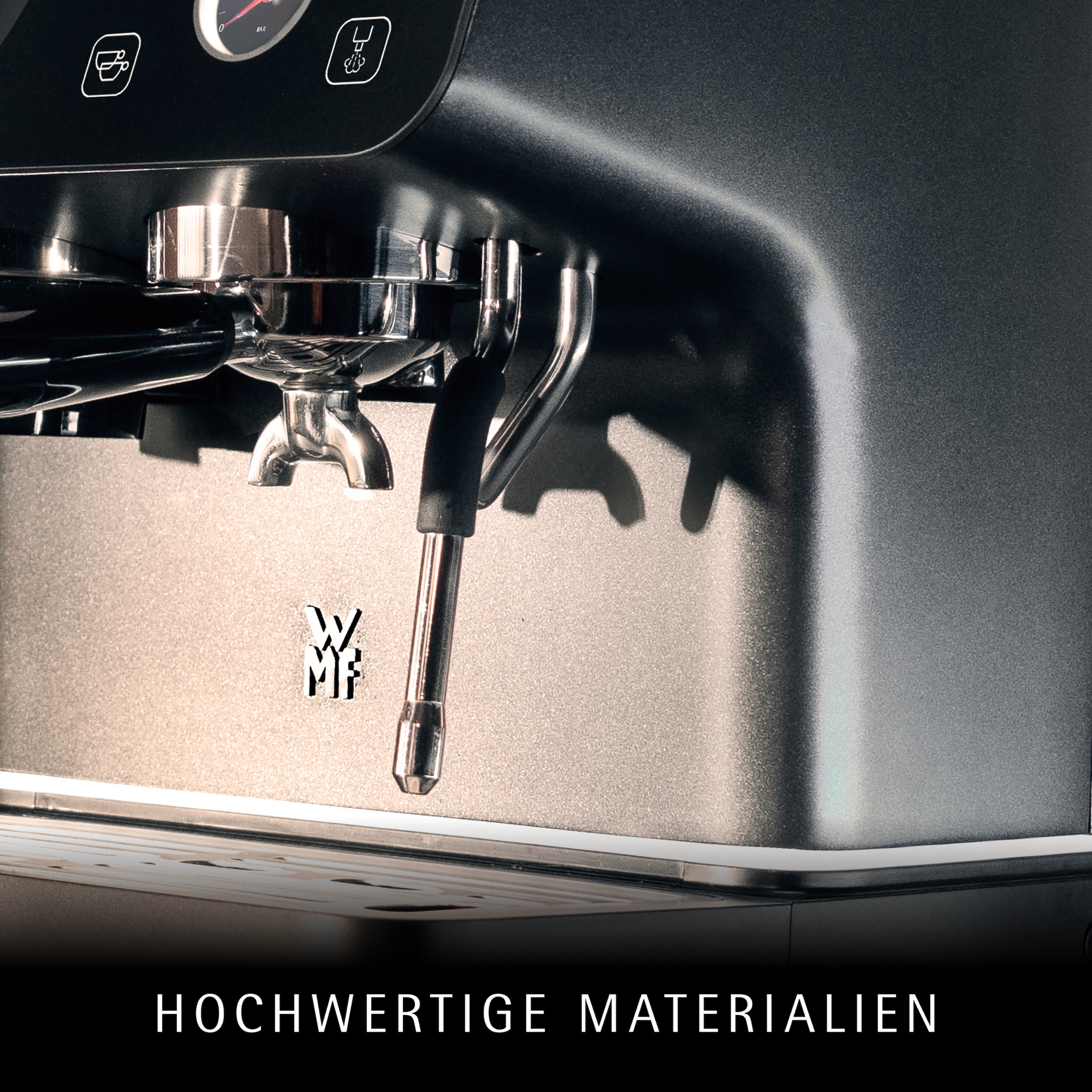 WMF Siebträgermaschine »Espresso Pro« Mahlwerk mit 60 Mahlgraden, WMF Doppel-Thermoblock Technologie