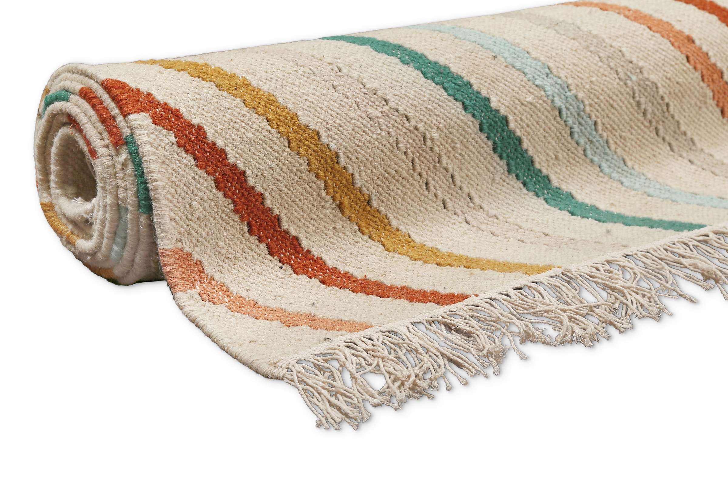 Wecon home Teppich »Modern Pop« rechteckig 5 mm Höhe handgewebt, robust, strapazierfähig, skandinavisch, Naturfaser