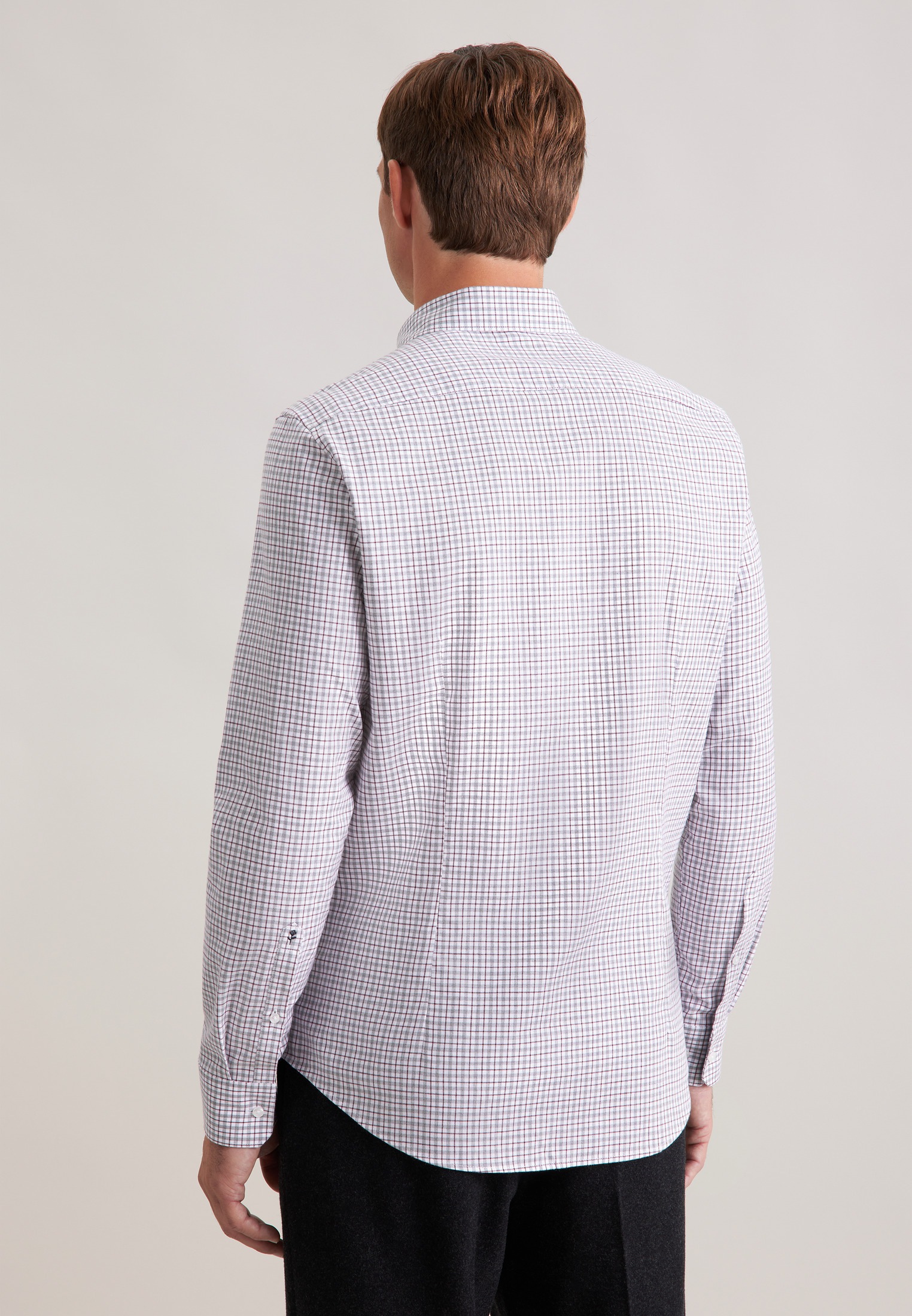 seidensticker Flanellhemd »Schwarze Rose« Slim 1/1 Button-Down-Kragen Karo