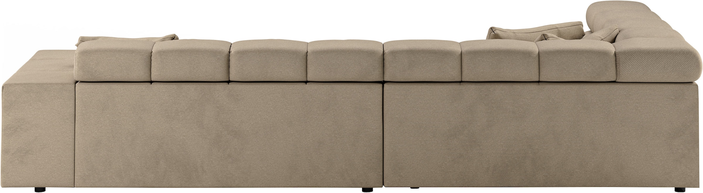 INOSIGN Ecksofa »Ancona incl. Kopfteilverstellung, Breite 319cm, L-Form«, wahlweise motorische Sitztiefenverstellung, auch in Cord + Easy Care