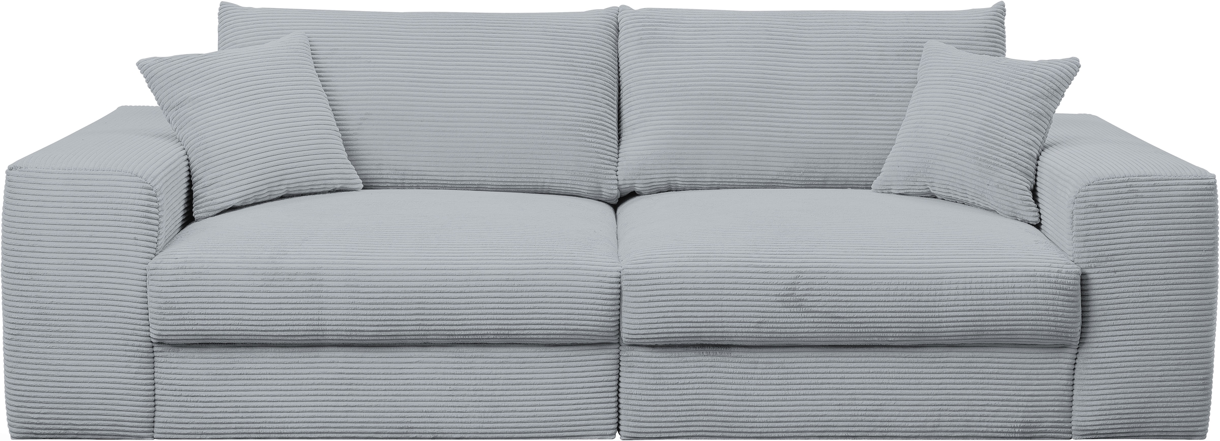 WERK2 Big-Sofa »Rozzana Mega Sofa mit viel Platz, aktuelle Bezüge. Breite 246cm« mit losen Rückenkissen, gemütlich, in Cord, Breitcord und Plüsch Bezug