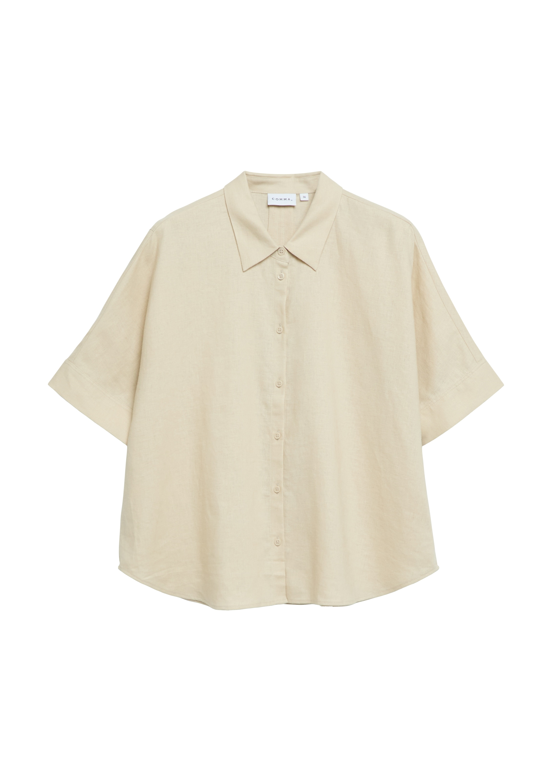 Comma Hemdbluse aus einem Leinenmix