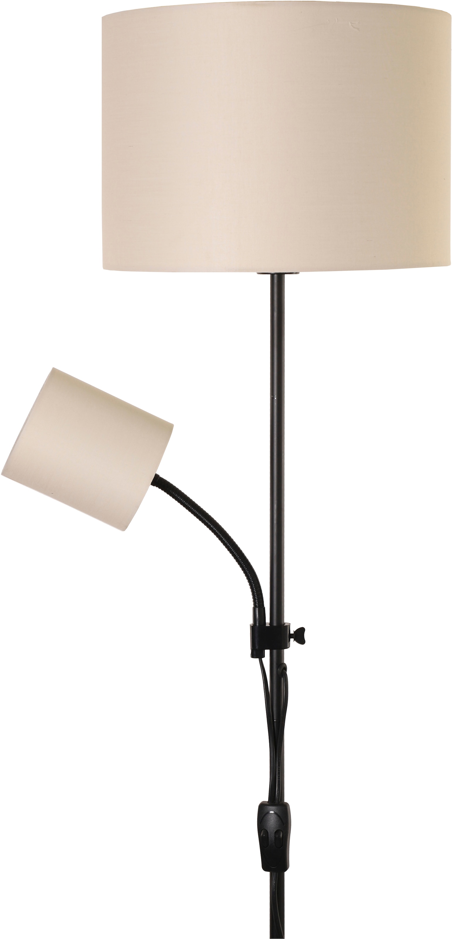 OTTO home Stehlampe »Avveline« E27 1 Stk. Stehlampe mit Leseleuchte 160 cm hoch