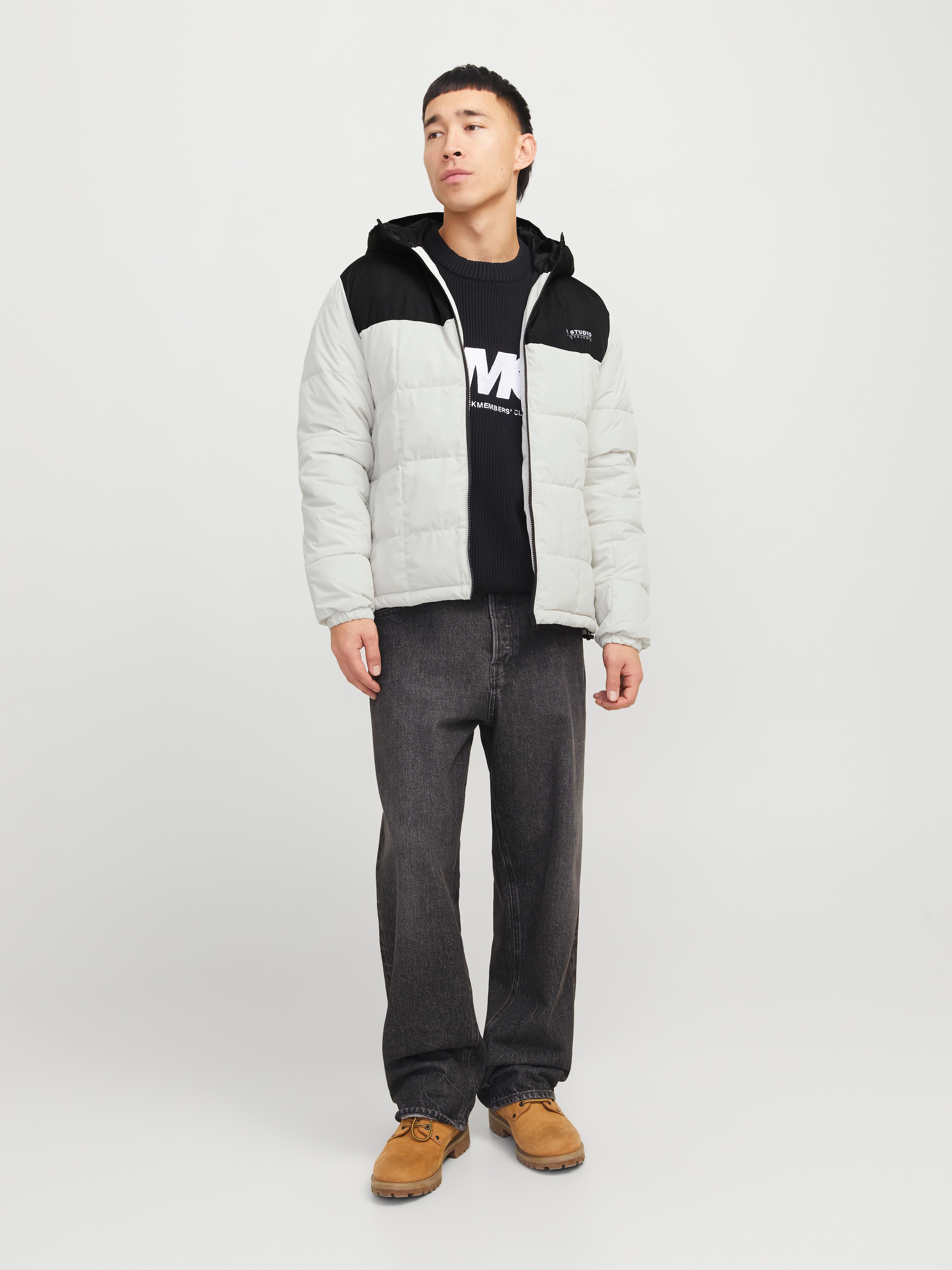 Jack & Jones Steppjacke »JJBEN SQUARE HOOD JACKET«, mit Kapuze