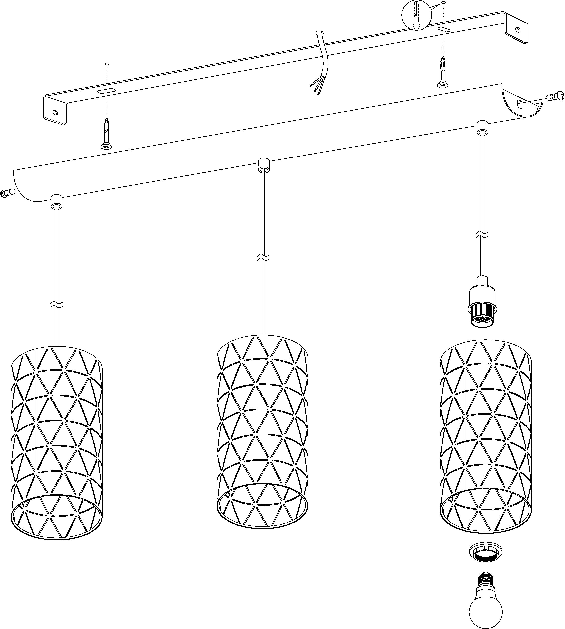 EGLO Hängeleuchte »RAMON« E27 Pendelleuchte, Pendellampe
