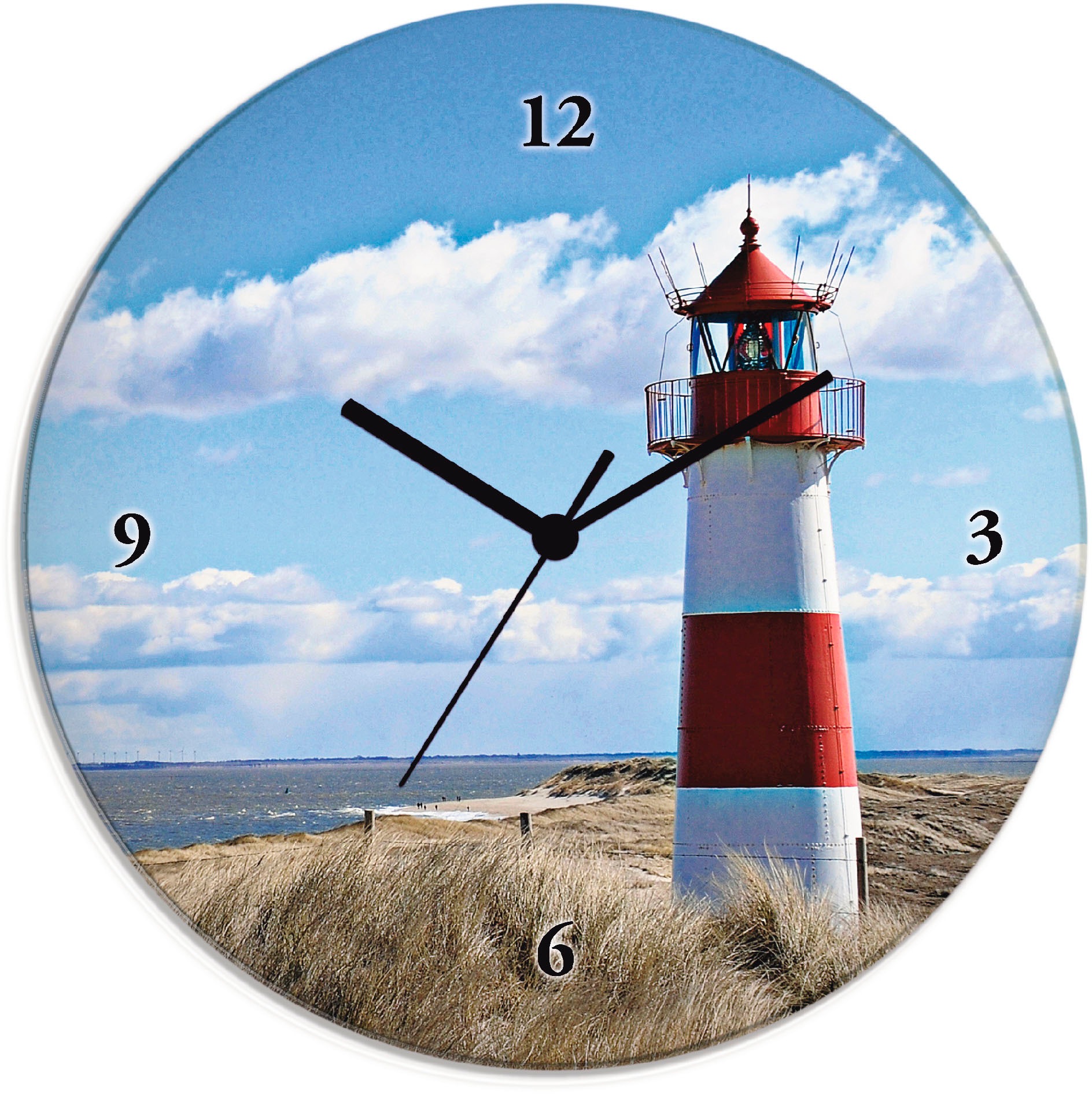 Artland Wanduhr »Leuchtturm Sylt«, wahlweise mit Quarz- lautlos ohne Funhuhrwerk, oder bestellen auf Rechnung Tickgeräusche