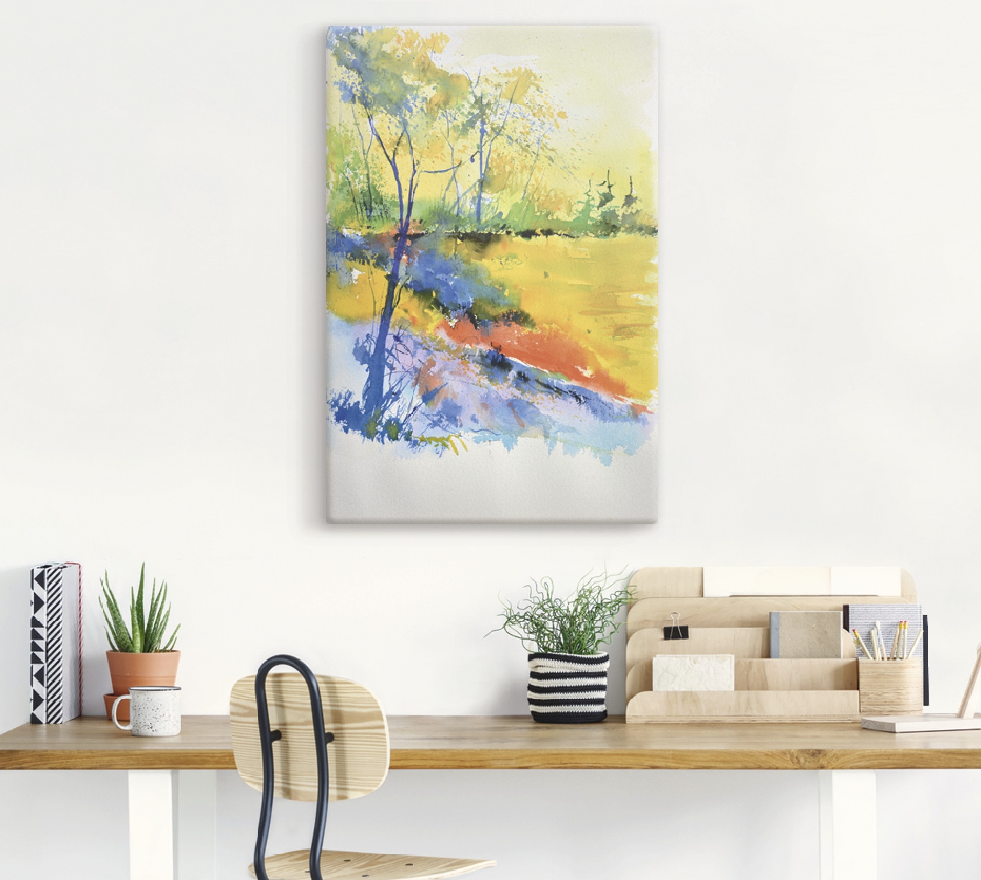 Artland Wandbild »Landschaft im Sonnenlicht« Wald 1 Stk. tlg. als Alubild, Outdoorbild, Leinwandbild, Poster, Wandaufkleber