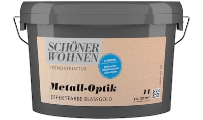 SCHÖNER WOHNEN-Kollektion Wandfarbe »Metall-Optik Effektfarbe blassgold«, glänzend 1 l kaufen