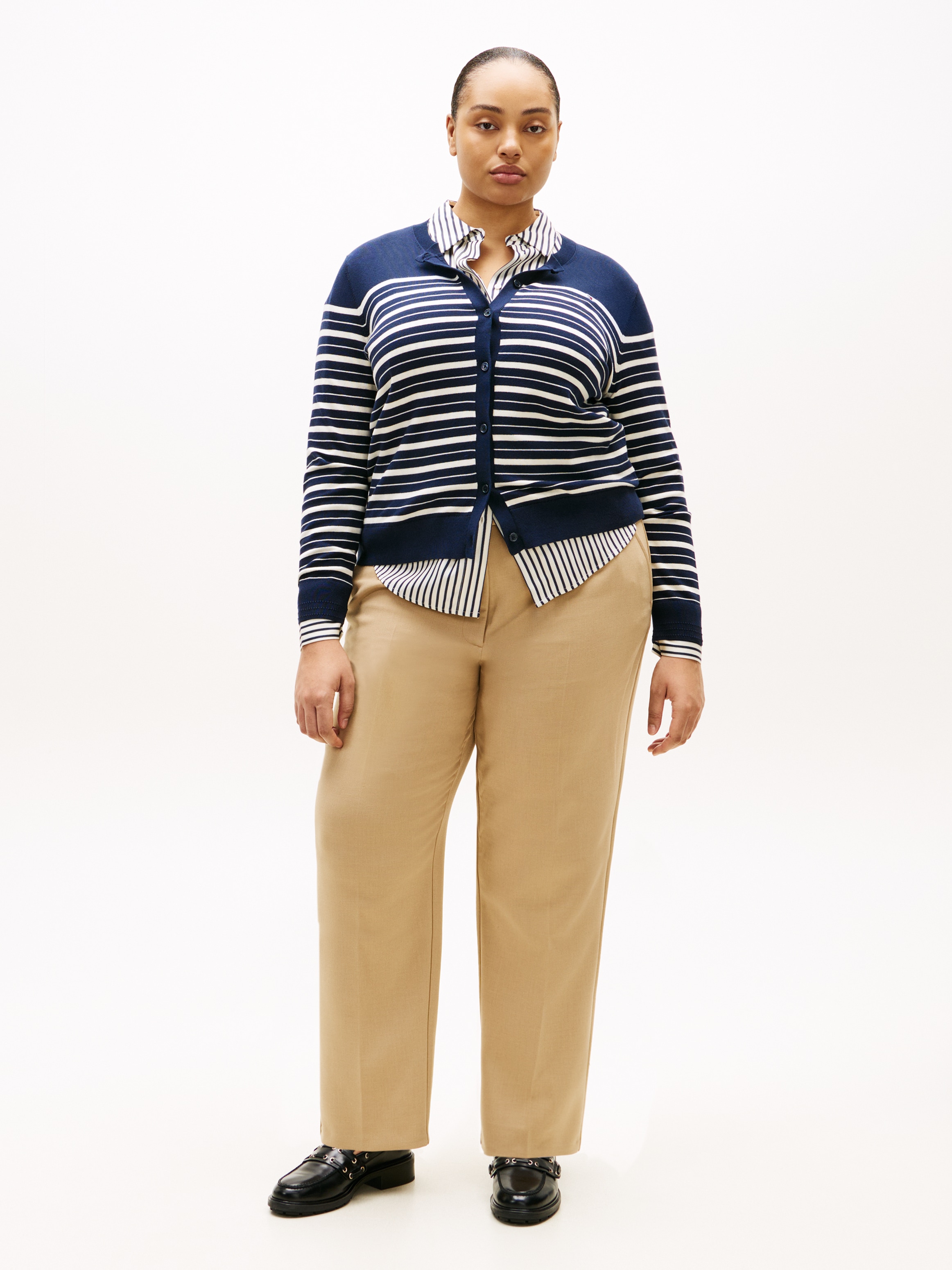 Tommy Hilfiger Curve Strickjacke »CRV CO JERSEY FINE GG C-NK CARDI« in großen Größen