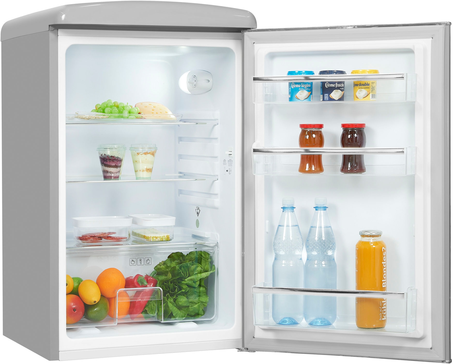 exquisit Kühlschrank »RKS120-V-H-160F grau«, 122 L Volumen