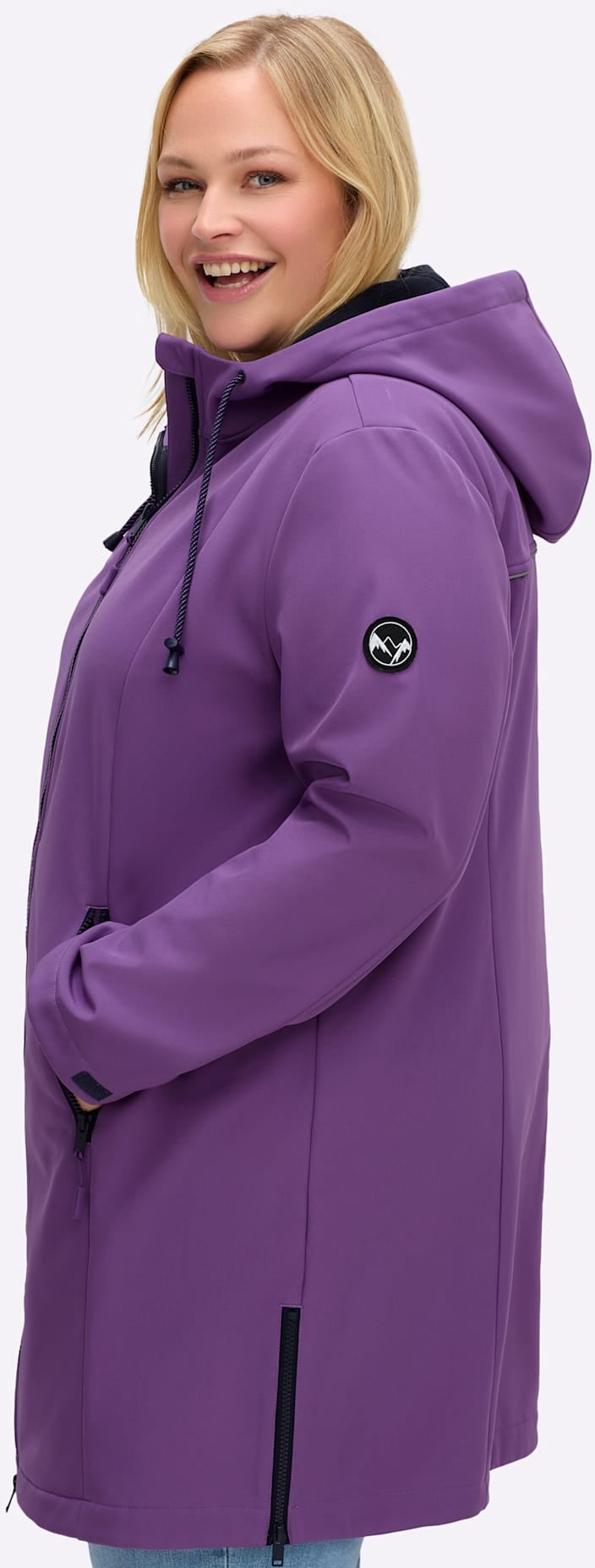 Sheego Softshelljacke, mit Kapuze