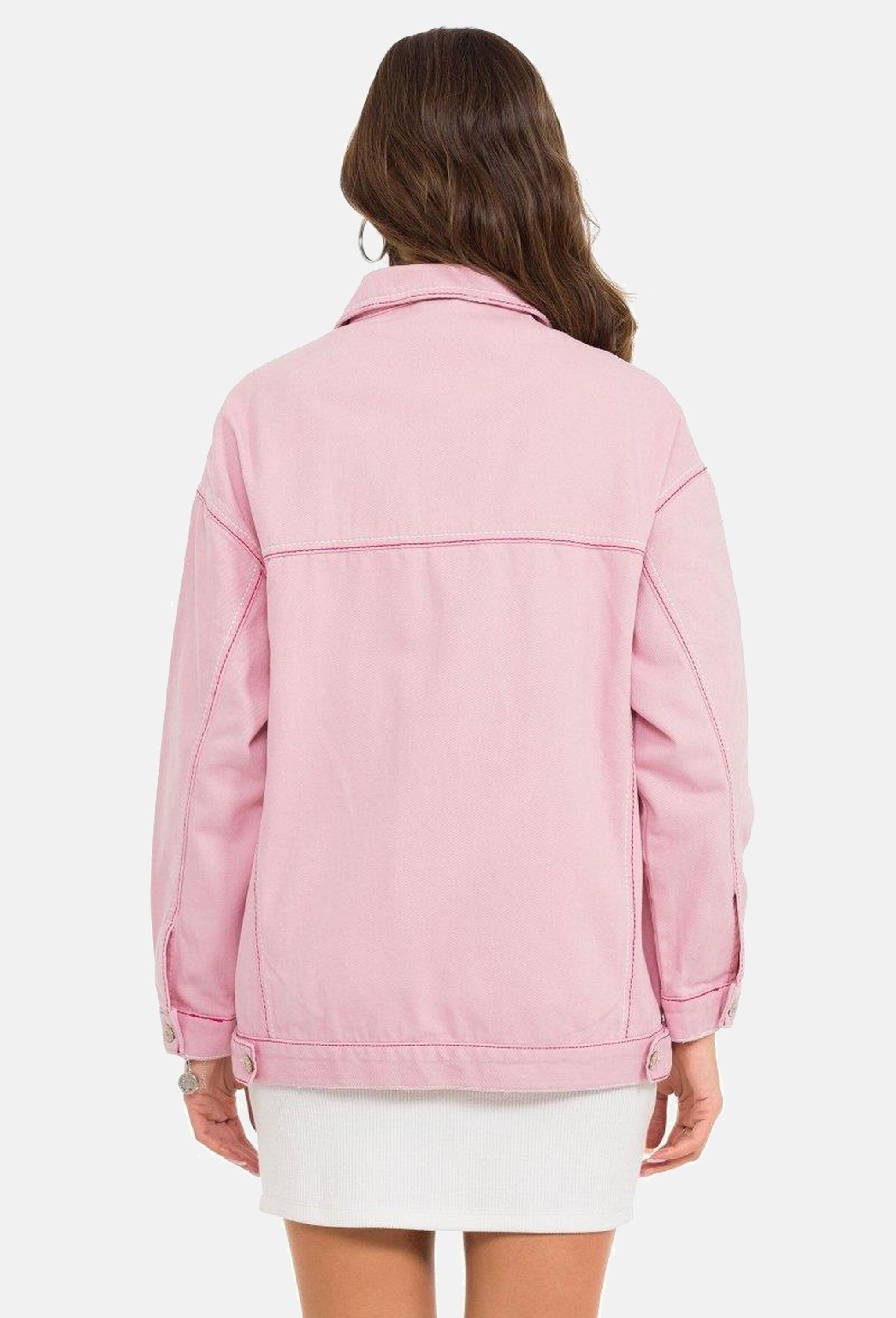 Cipo & Baxx Jeansjacke »Cipo & Baxx Jeansjacke« ohne Kapuze Mit praktischen Brusttaschen, WJ212