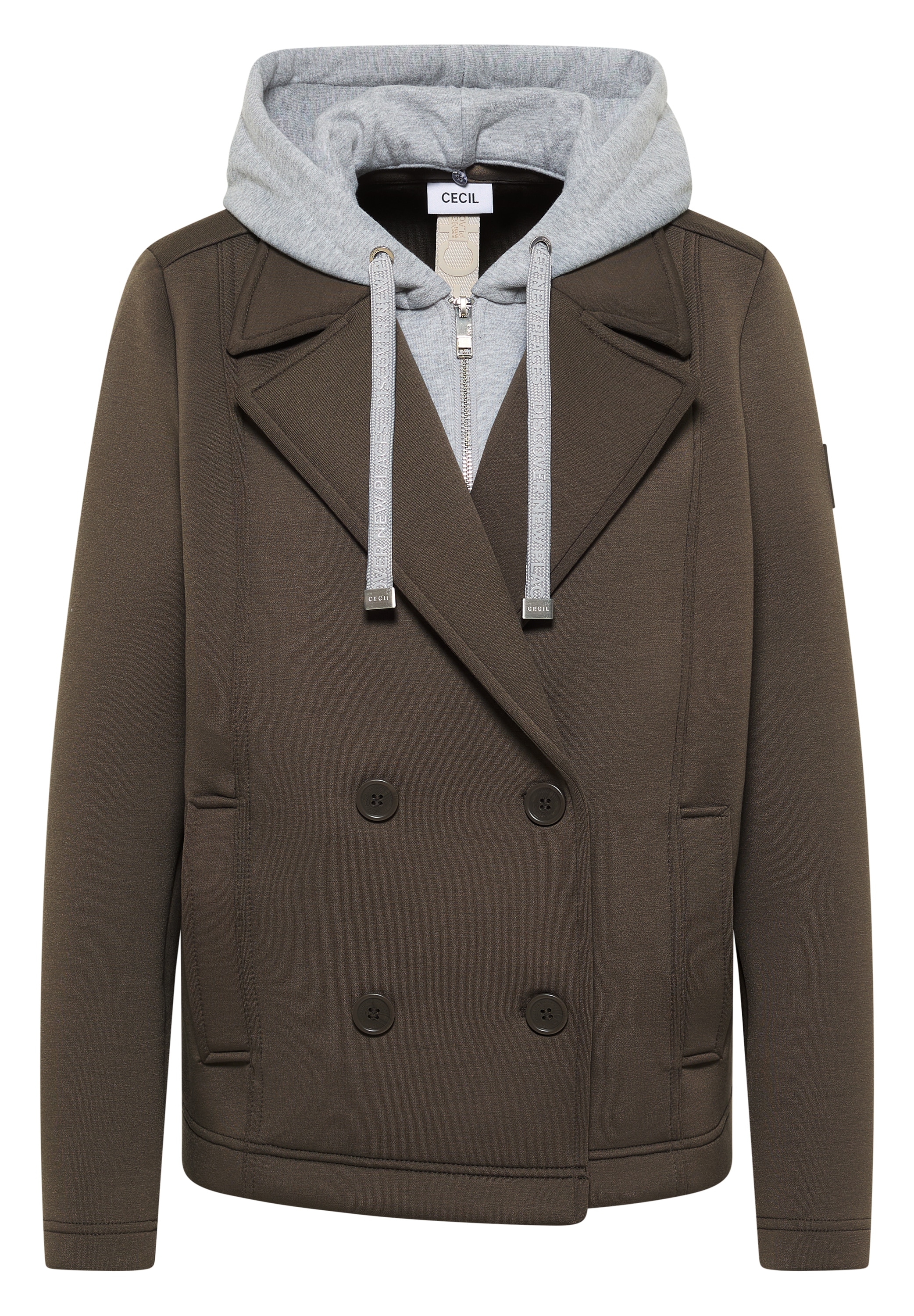 Cecil Cabanjacke mit Kapuze mit Reverskragen und Kapuze