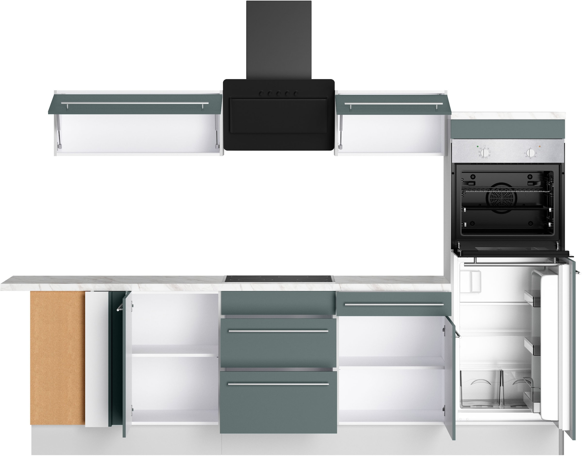 OPTIFIT Küche »Bern2«, Stellmaße 295 x 175 cm, wahlweise mit E-Geräten